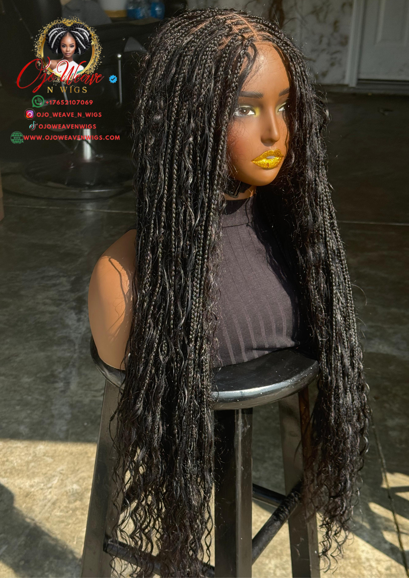 100% Human Hair Boho Wig 24-Inch Ready to Ship 5x5 Closure Wig Bohemian Style Curls Glueless Wig