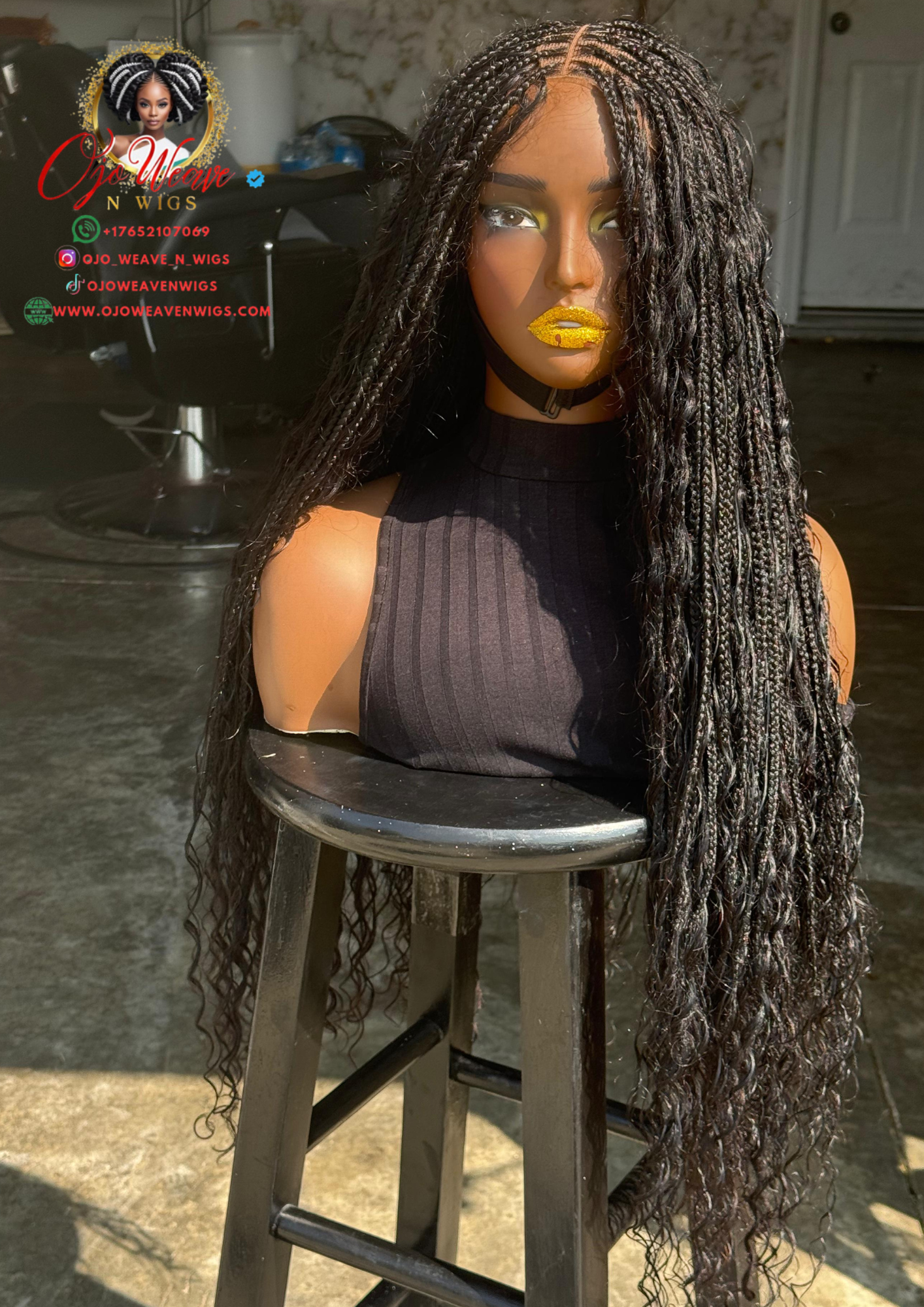 100% Human Hair Boho Wig 24-Inch Ready to Ship 5x5 Closure Wig Bohemian Style Curls Glueless Wig