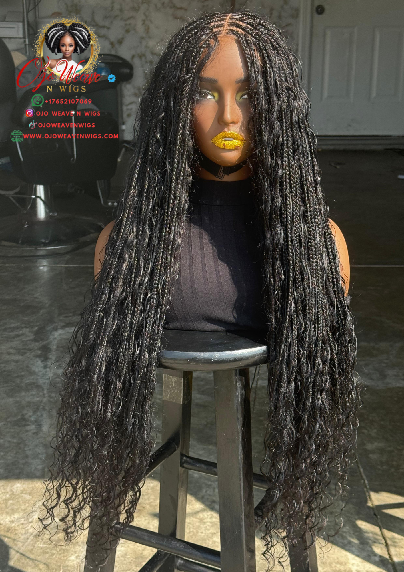 100% Human Hair Boho Wig 24-Inch Ready to Ship 5x5 Closure Wig Bohemian Style Curls Glueless Wig