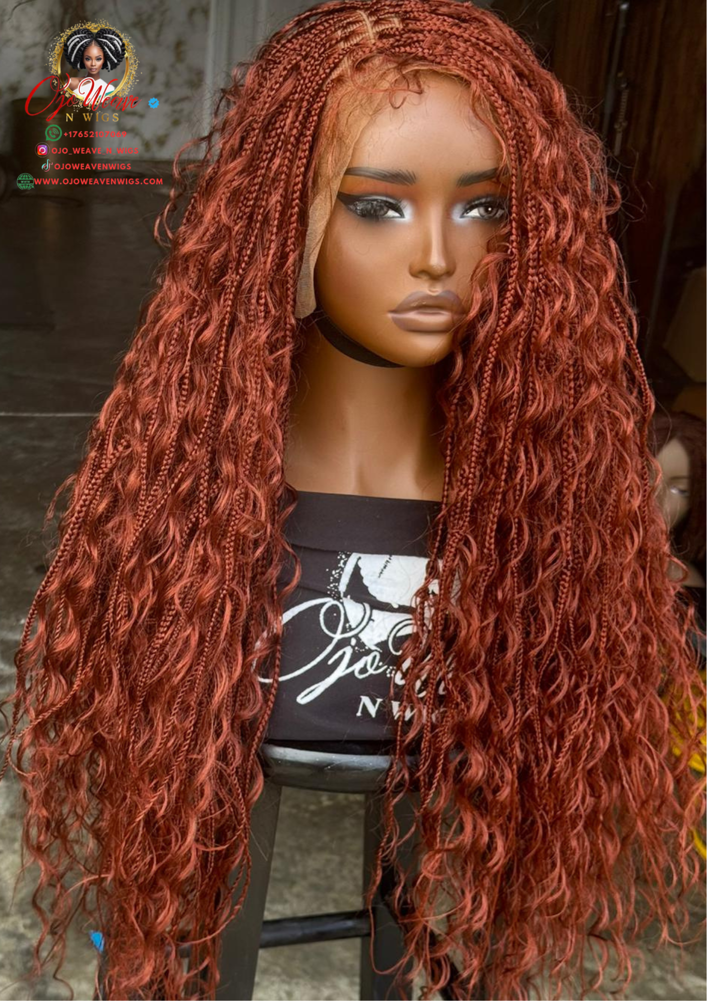 Boho Ginger prefer Frontal Wig made to order