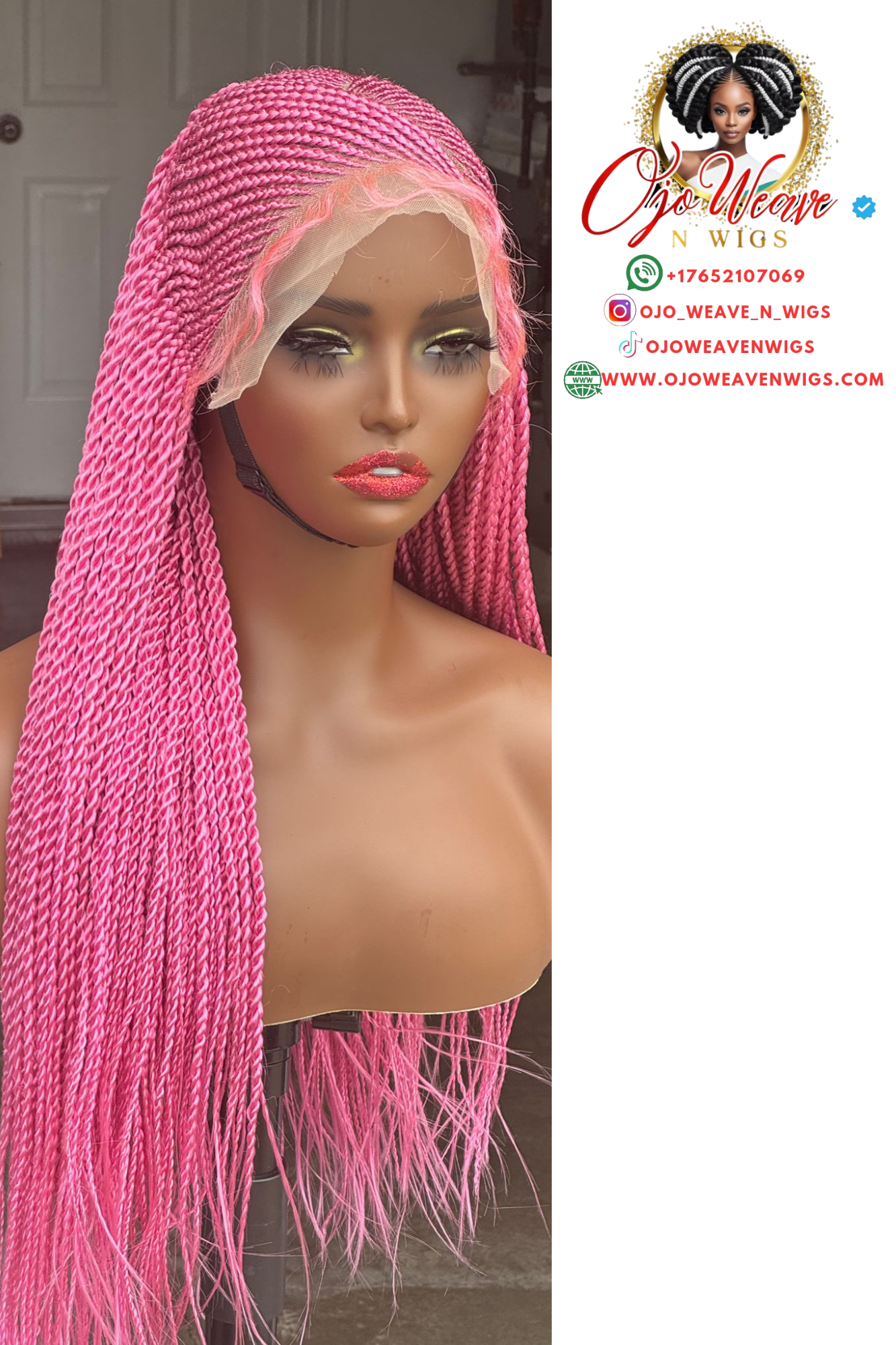 Shilo Unit Pink Frontal Wig Ready to Ship