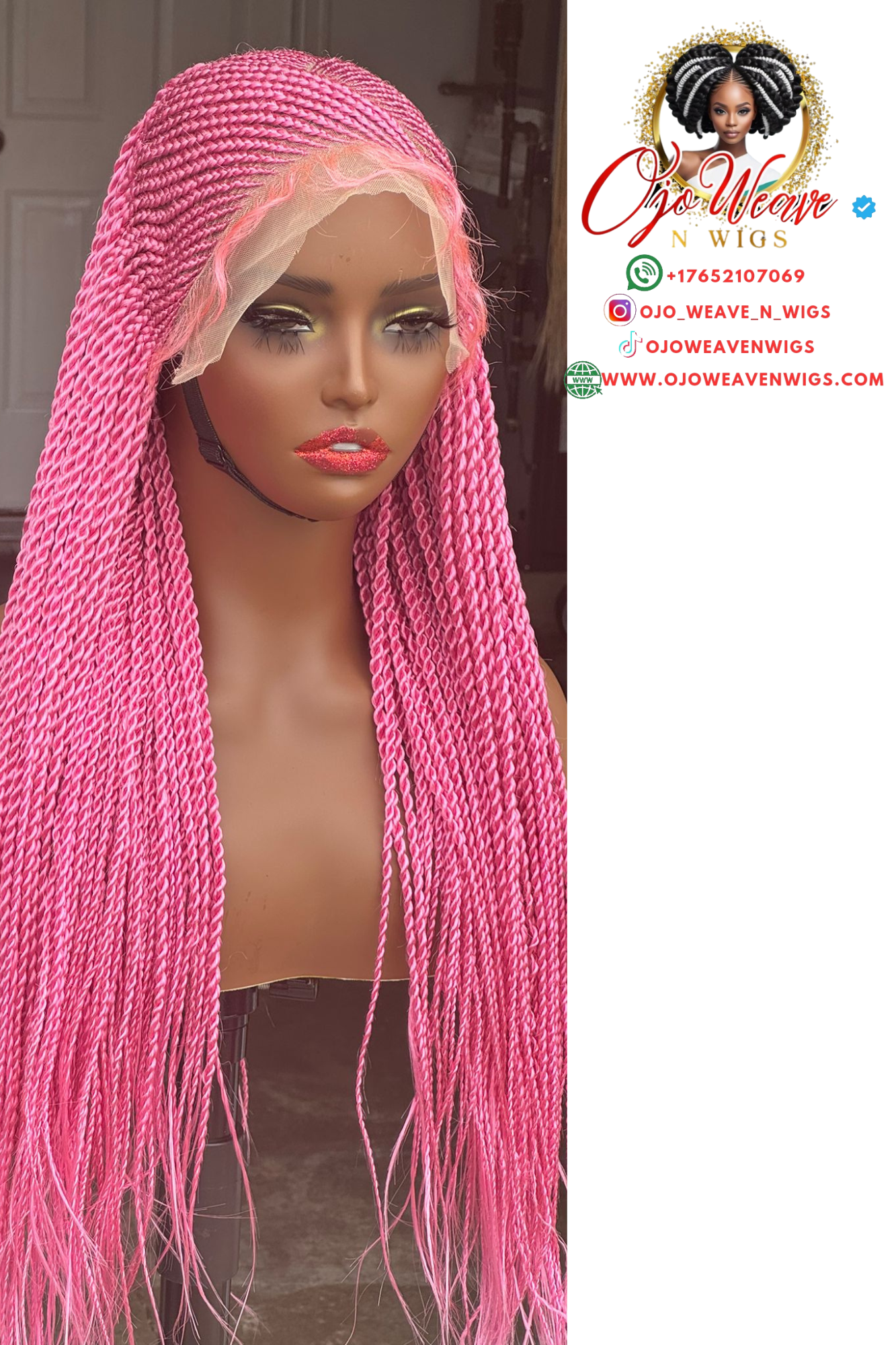 Shilo Unit Pink Frontal Wig Ready to Ship