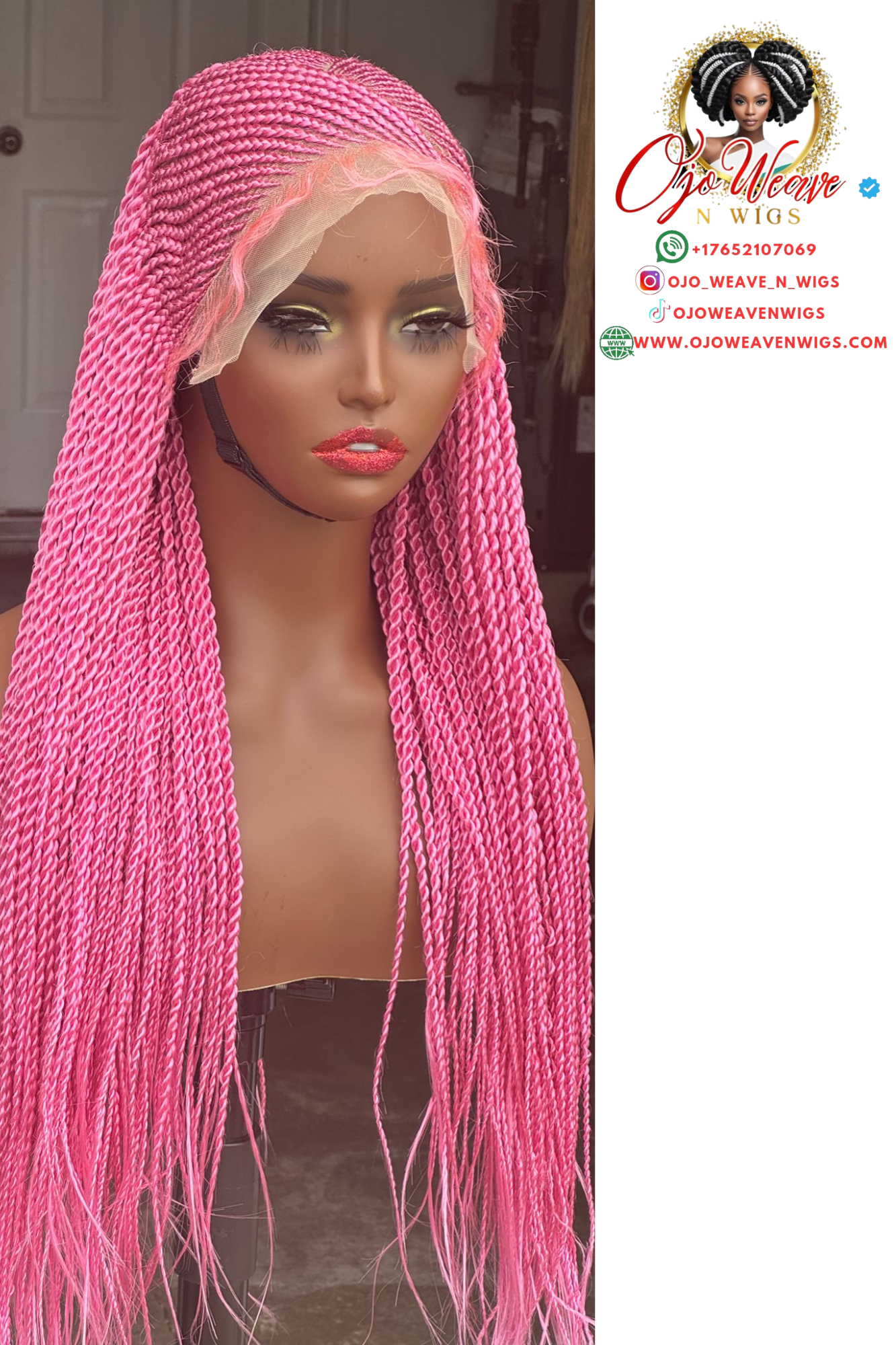 Shilo Unit Pink Frontal Wig Ready to Ship