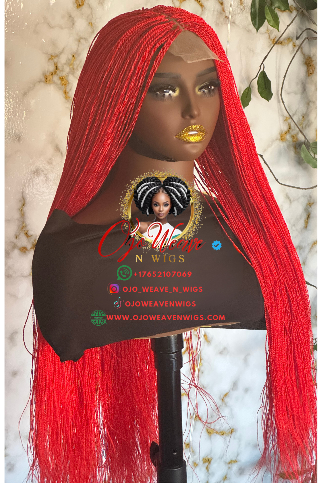 Esther Red 30 Inches Closure Glueless Wig Ready to Ship