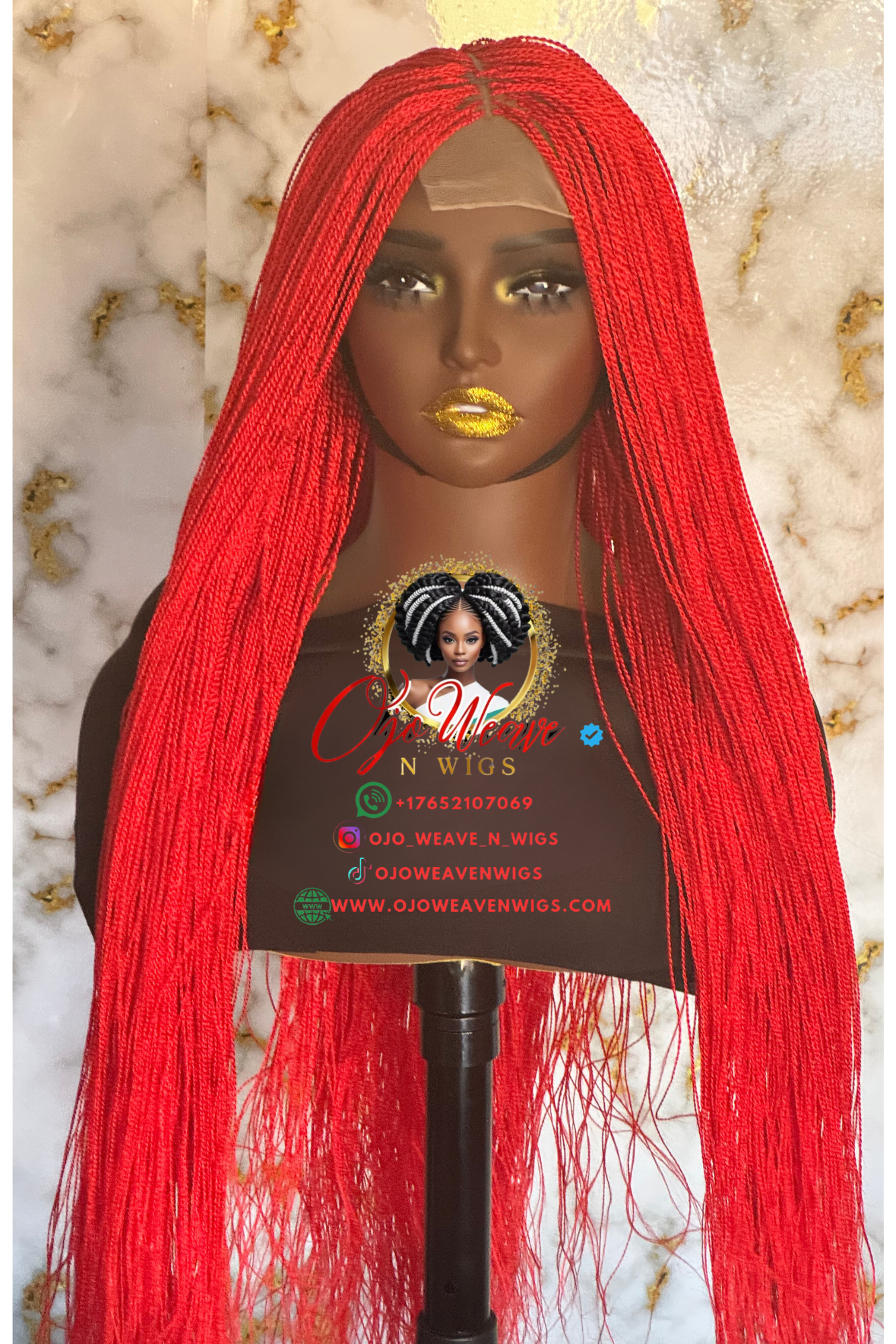 Esther Red 30 Inches Closure Glueless Wig Ready to Ship