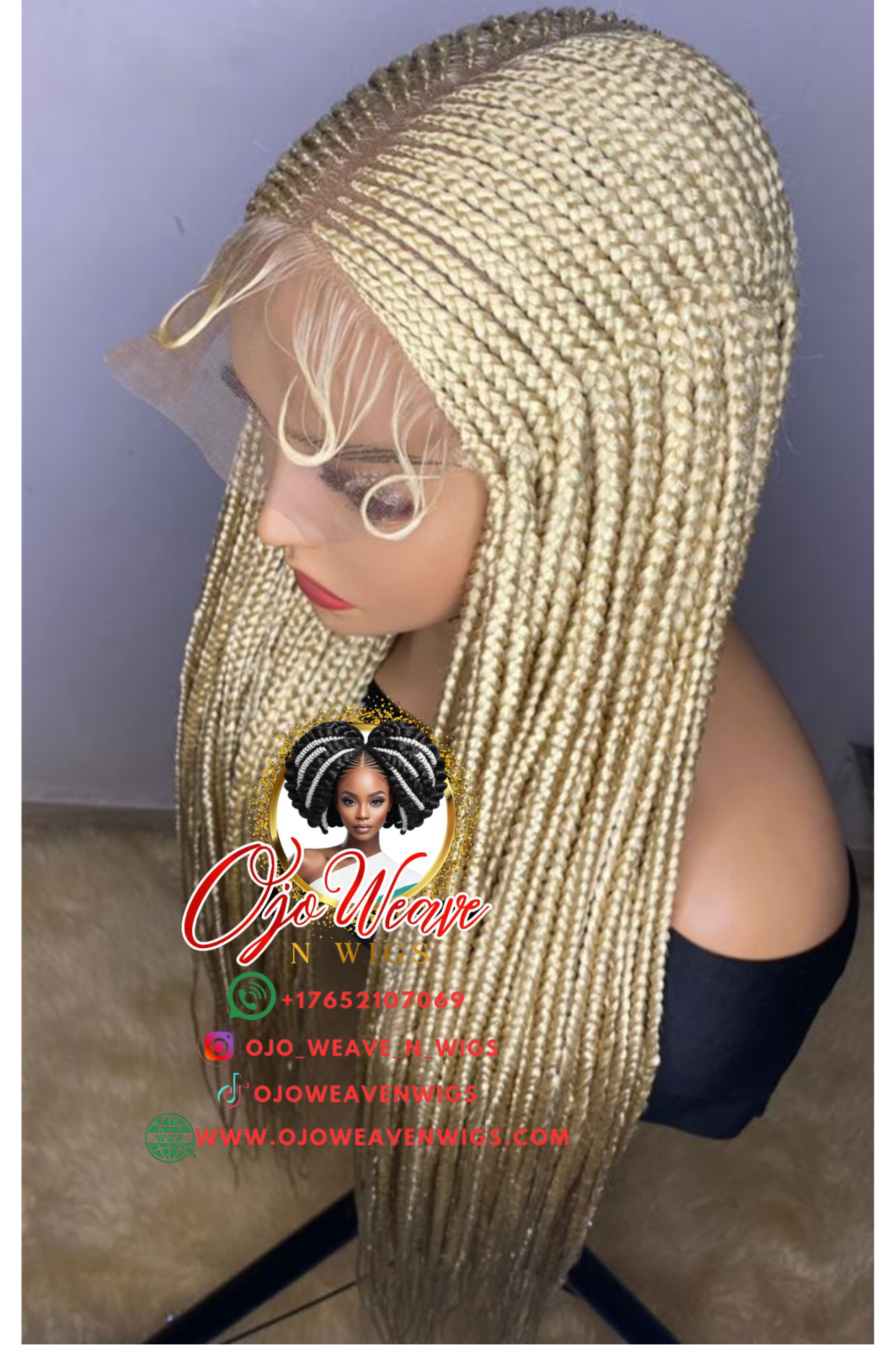 Lara Closure Cornrow 7x7 Made to Order