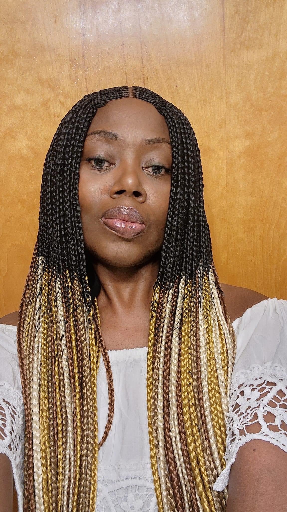 Bianca Unit Cornrow Closure Glueless Wig Made to Order