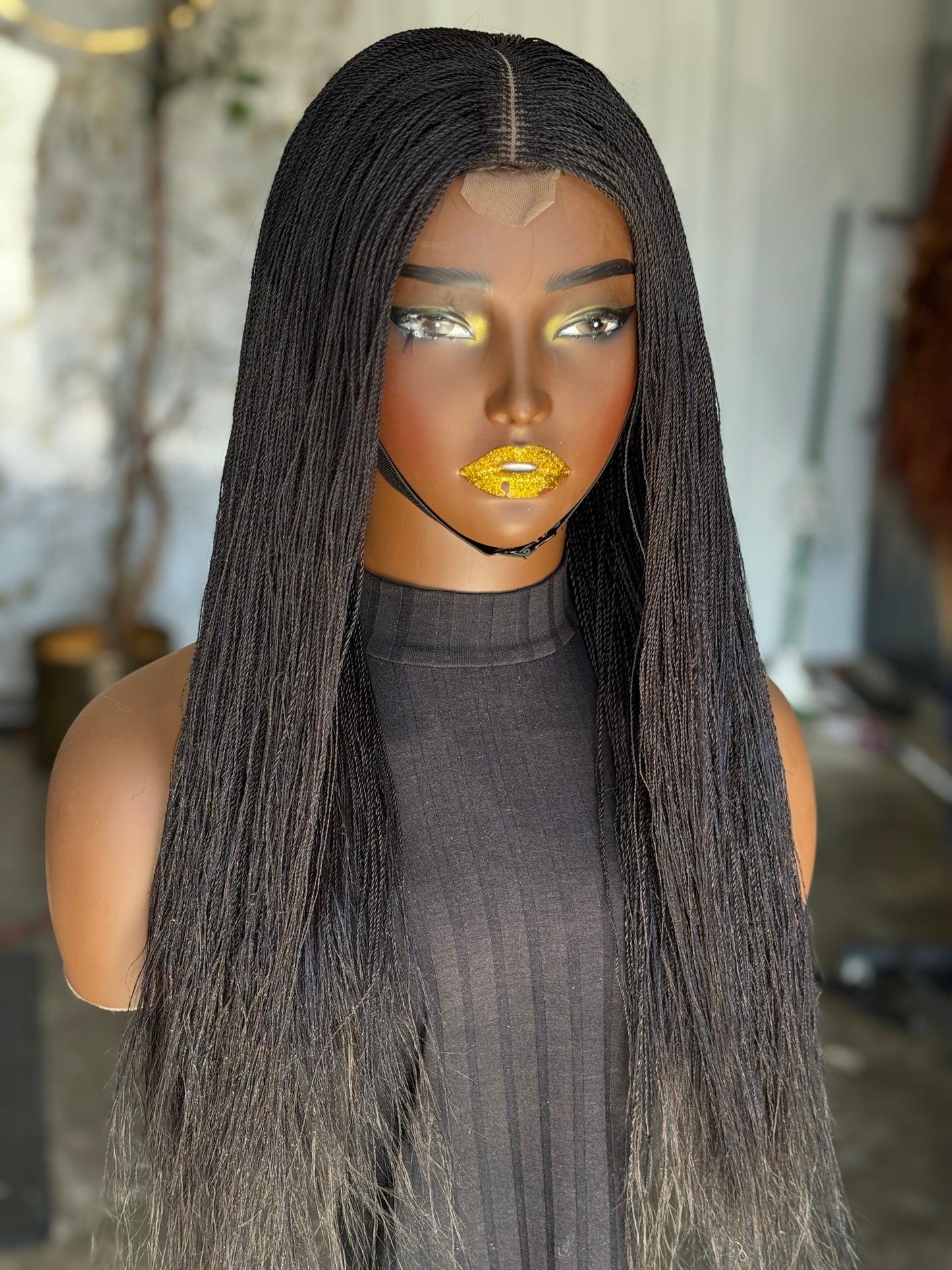 Esther Micro Twist Wig | Black | Ready-to-Ship Closure Unit