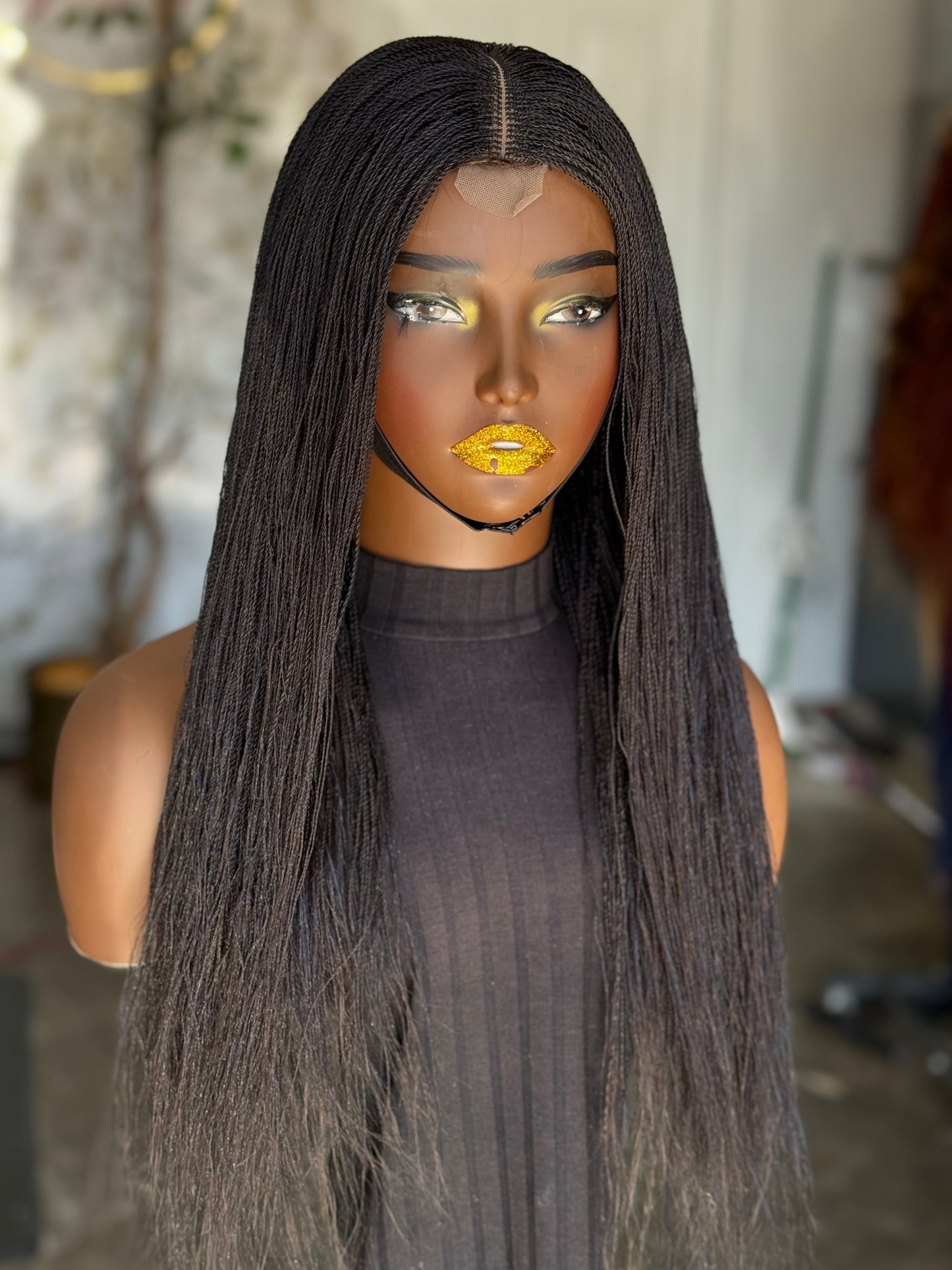 Esther Micro Twist Wig | Black | Ready-to-Ship Closure Unit