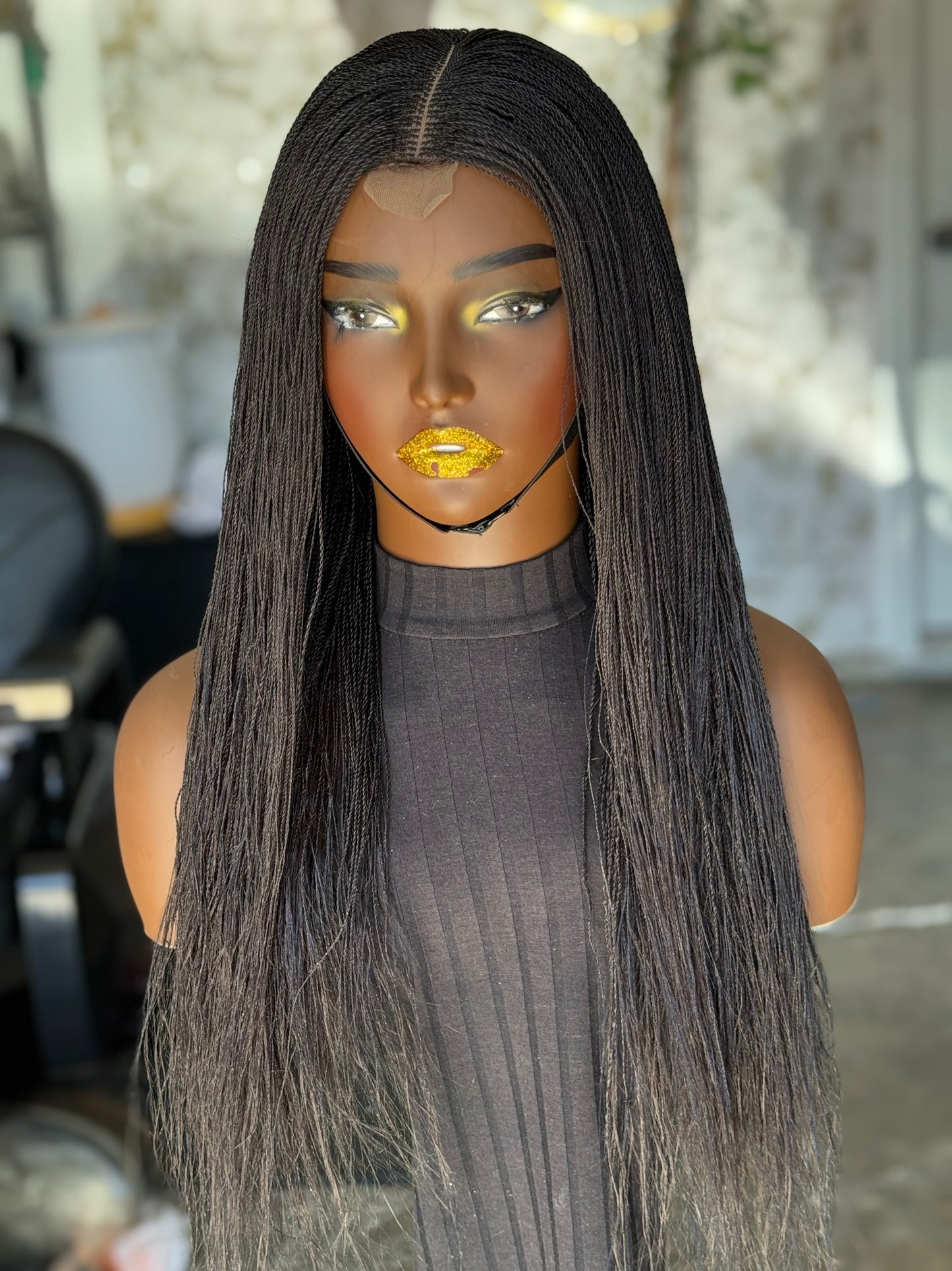 Esther Micro Twist Wig | Black | Ready-to-Ship Closure Unit