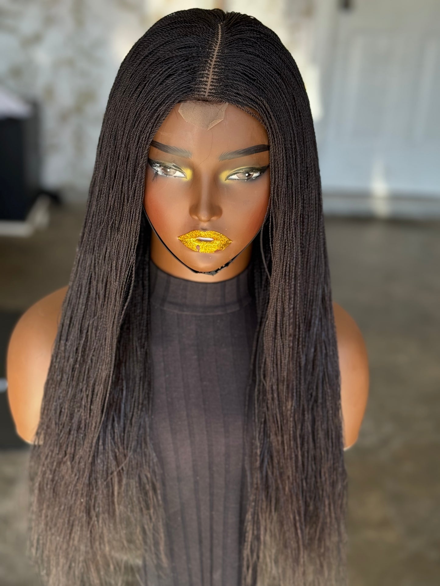 Esther Micro Twist Wig | Black | Ready-to-Ship Closure Unit