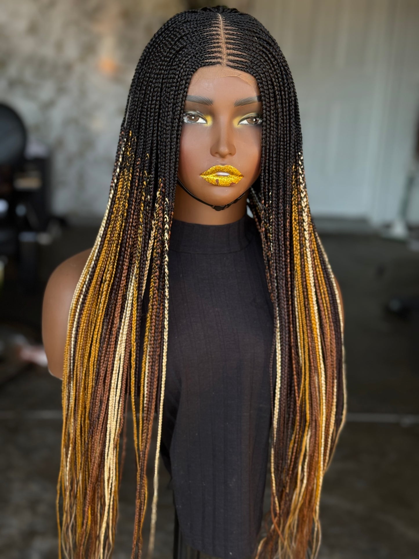 Bianca Unit Cornrow Closure Glueless Wig Made to Order
