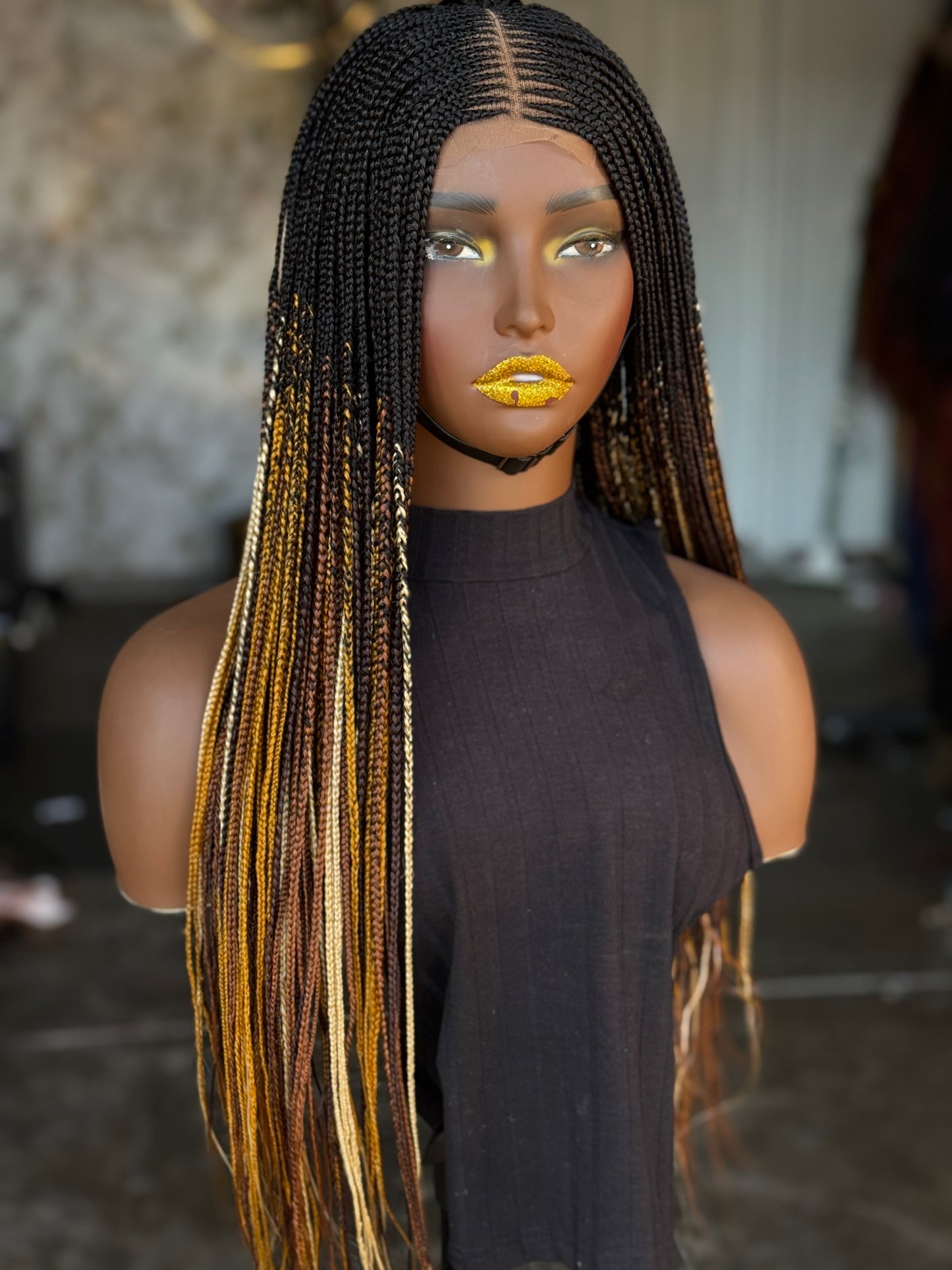 Bianca Unit Cornrow Closure Glueless Wig Made to Order