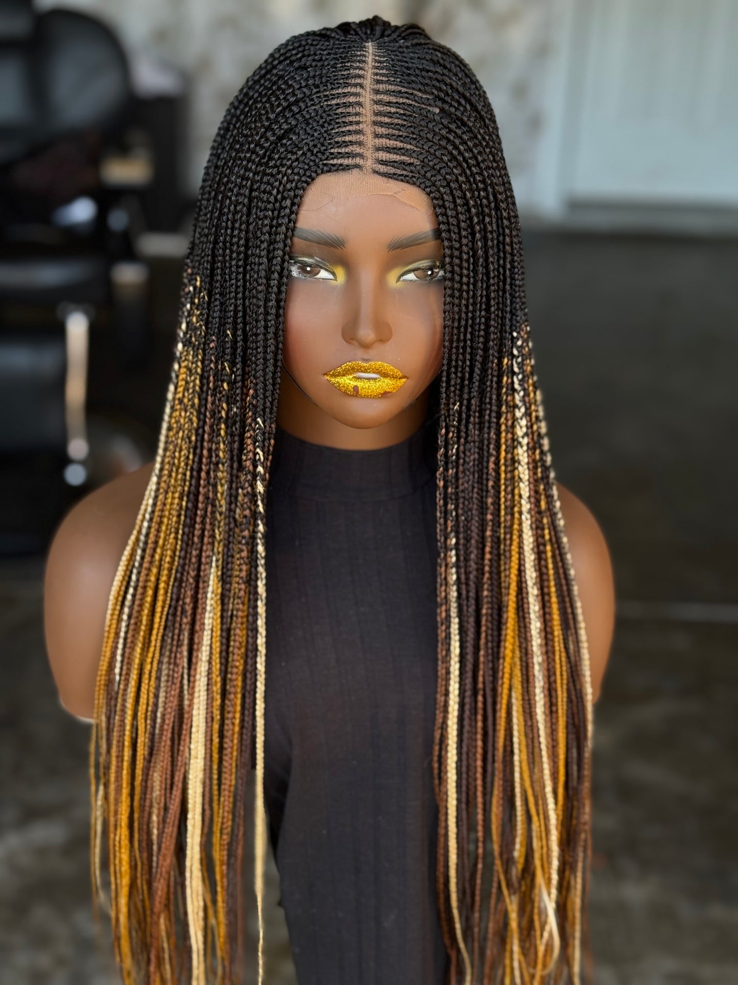 Bianca Unit Cornrow Closure Glueless Wig Made to Order