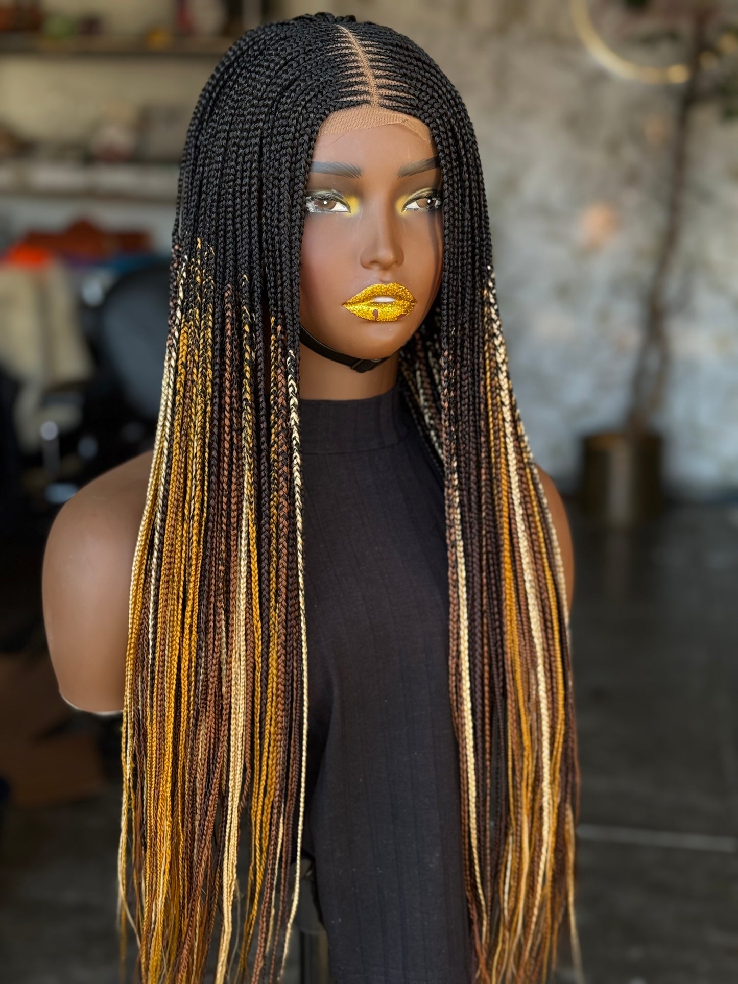 Bianca Unit Cornrow Closure Glueless Wig Made to Order