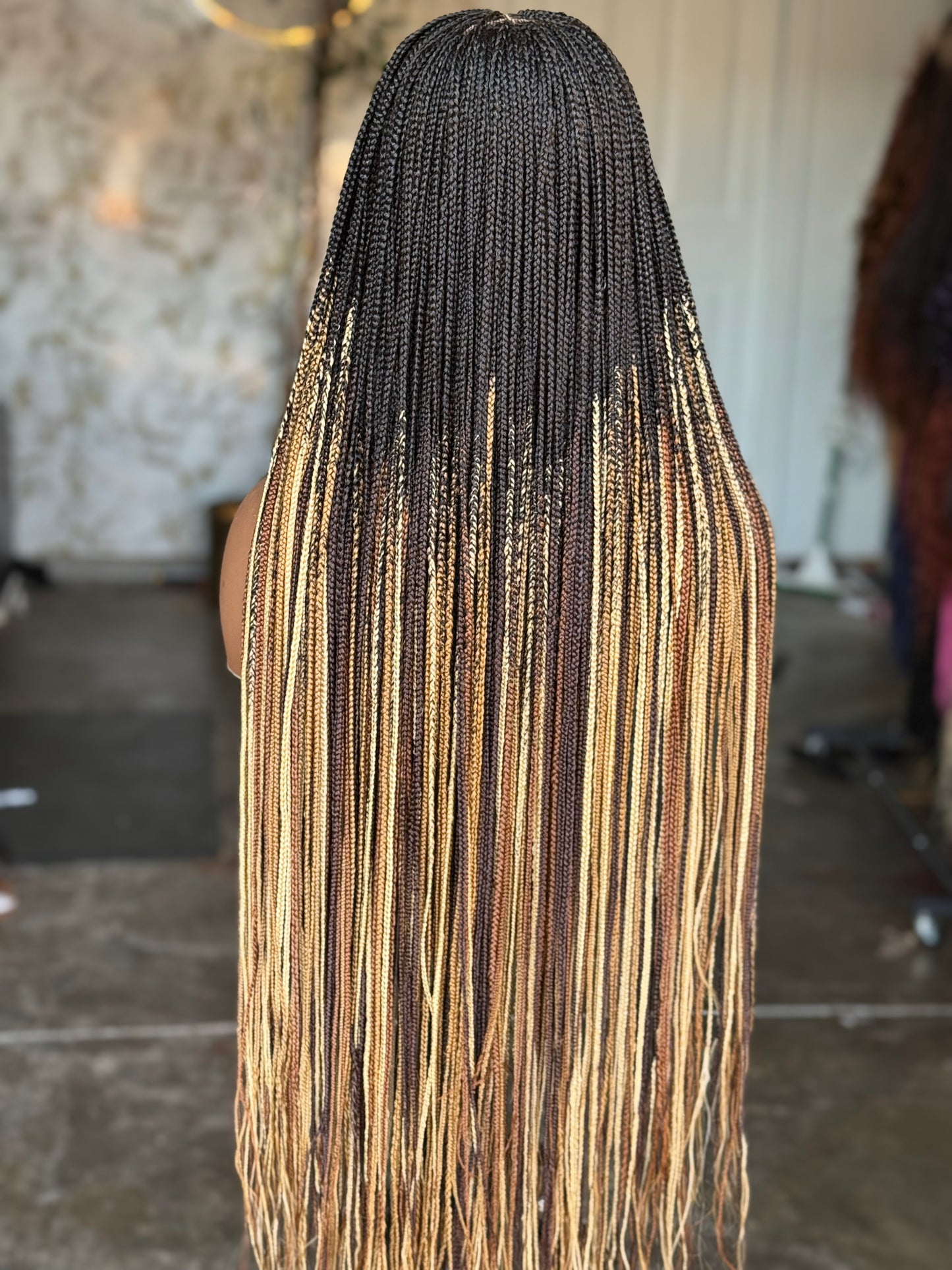 Highlights Knotless Braids Wig | 28-Inch Ready to Ship Glueless Closure