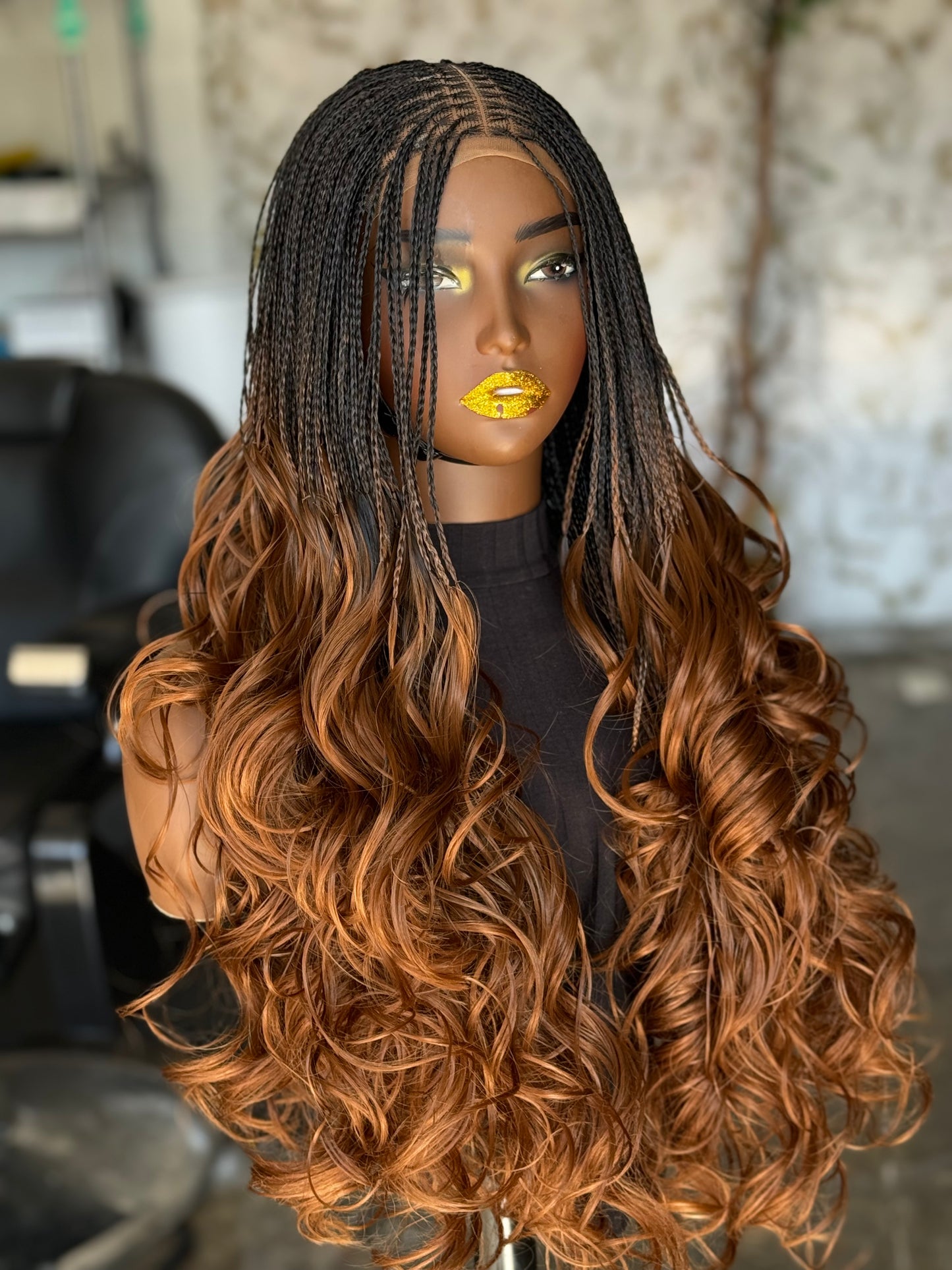 Layers Spiral Curl Wig | 28/30 Inch Ready to Ship | Mixed Color Closure