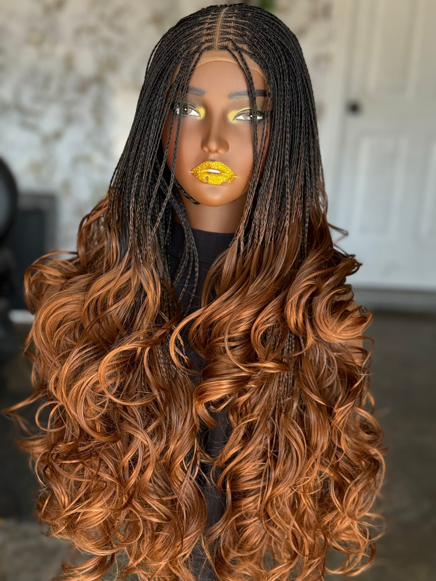 Layers Spiral Curl Wig | 28/30 Inch Ready to Ship | Mixed Color Closure