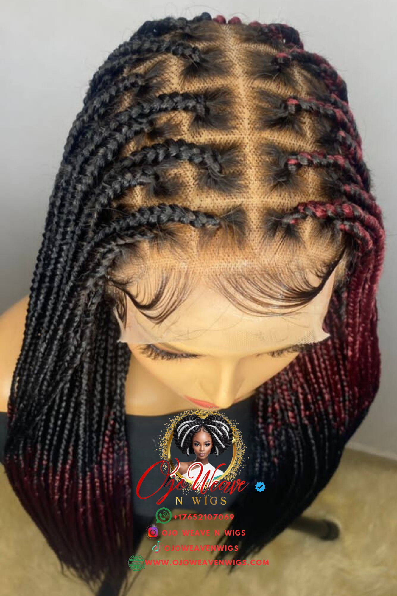 Ke Unit with 13x6 Frontal Knotless Braid Wig Pre Order