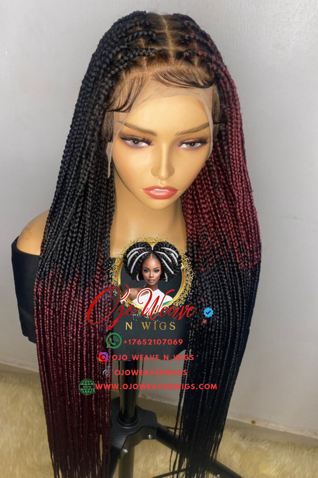 Ke Unit with 13x6 Frontal Knotless Braid Wig Pre Order