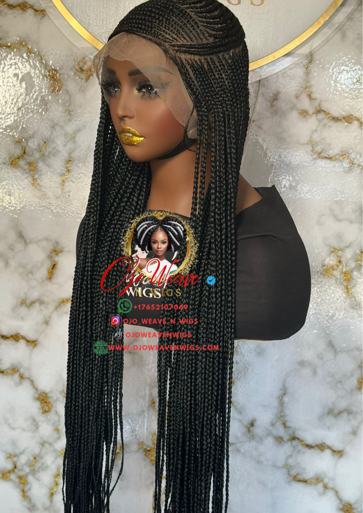 Stella Frontal Color Black 26/28 Inches Made to Order