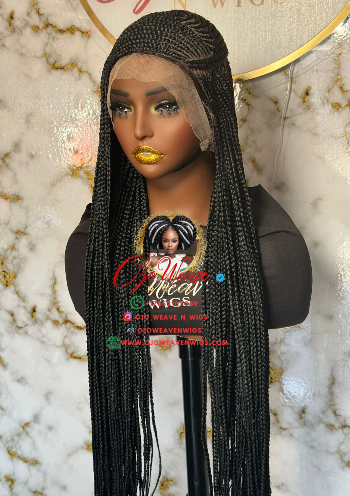 Stella Frontal Color Black 26/28 Inches Made to Order
