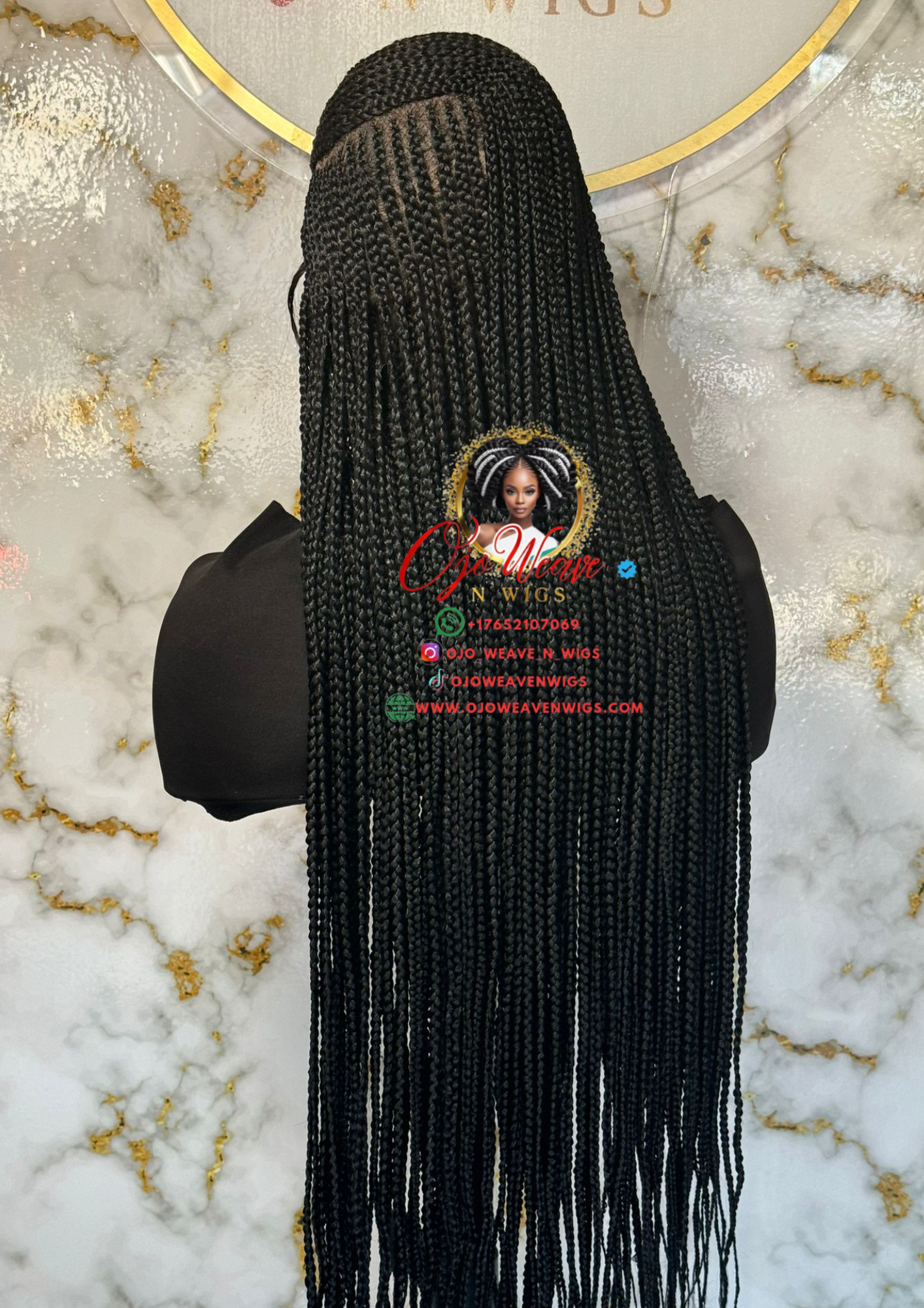 Stella Frontal Color Black 26/28 Inches Made to Order