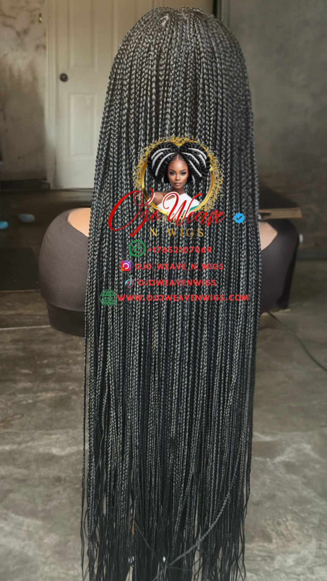 Deborah Unit : Full Lace Box Braids Wig - preorder