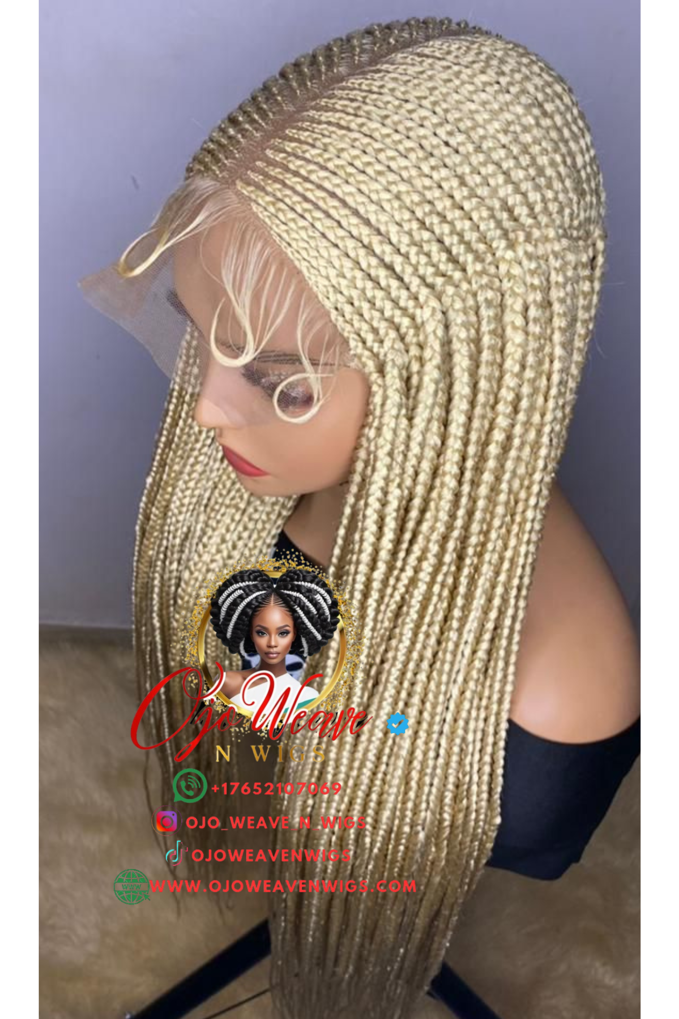 Comfort Unit Frontal Cornrow Wig Made to Order