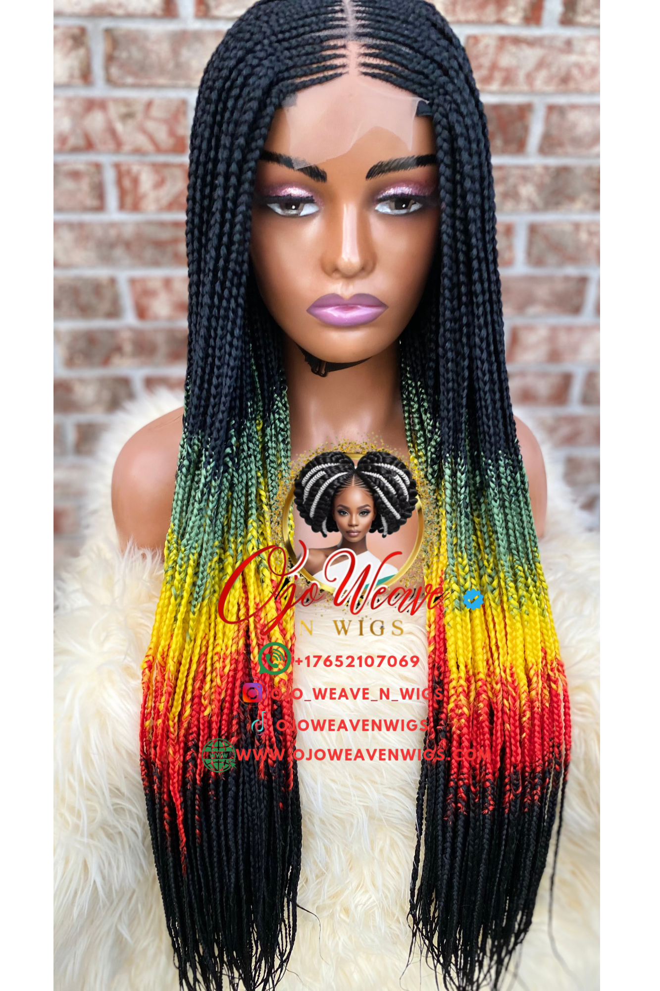 Bianca Twist Unit Cornrow Wig Made to Order