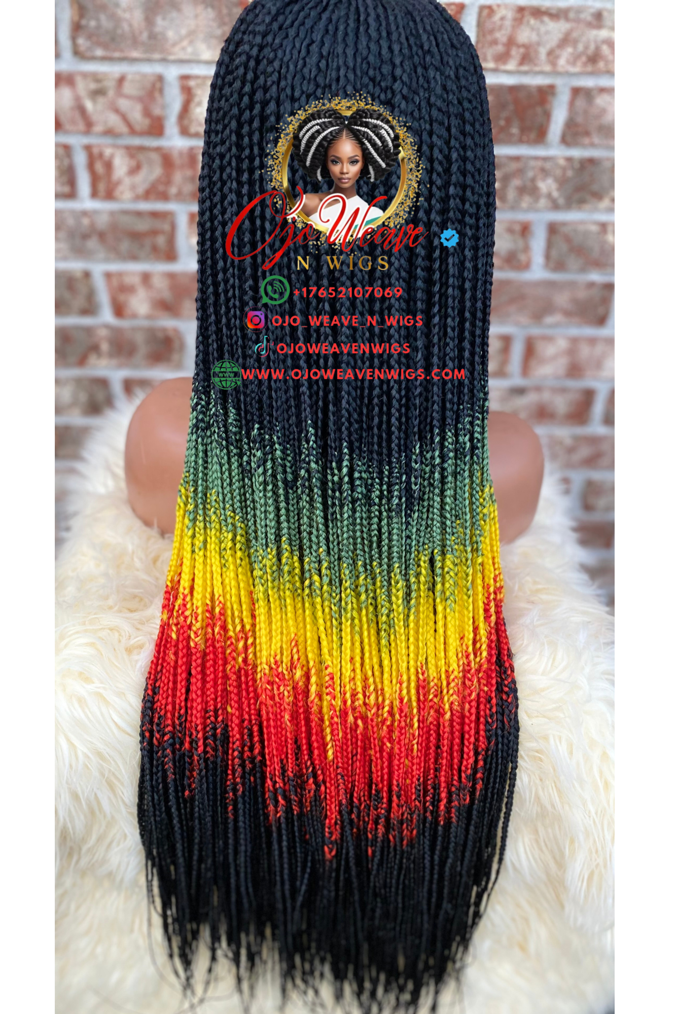 Bianca Twist Unit Cornrow Wig Made to Order