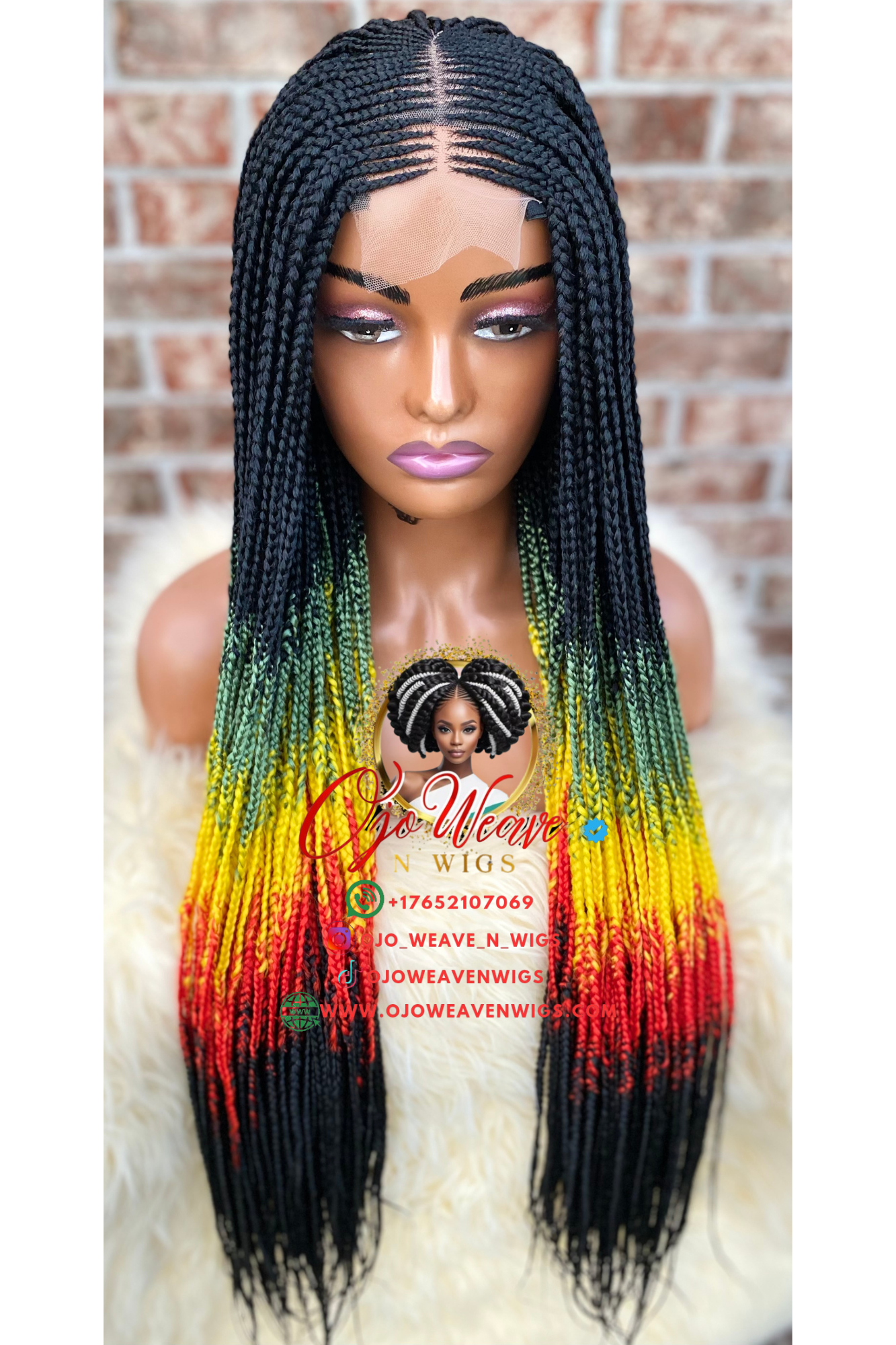 Bianca Twist Unit Cornrow Wig Made to Order