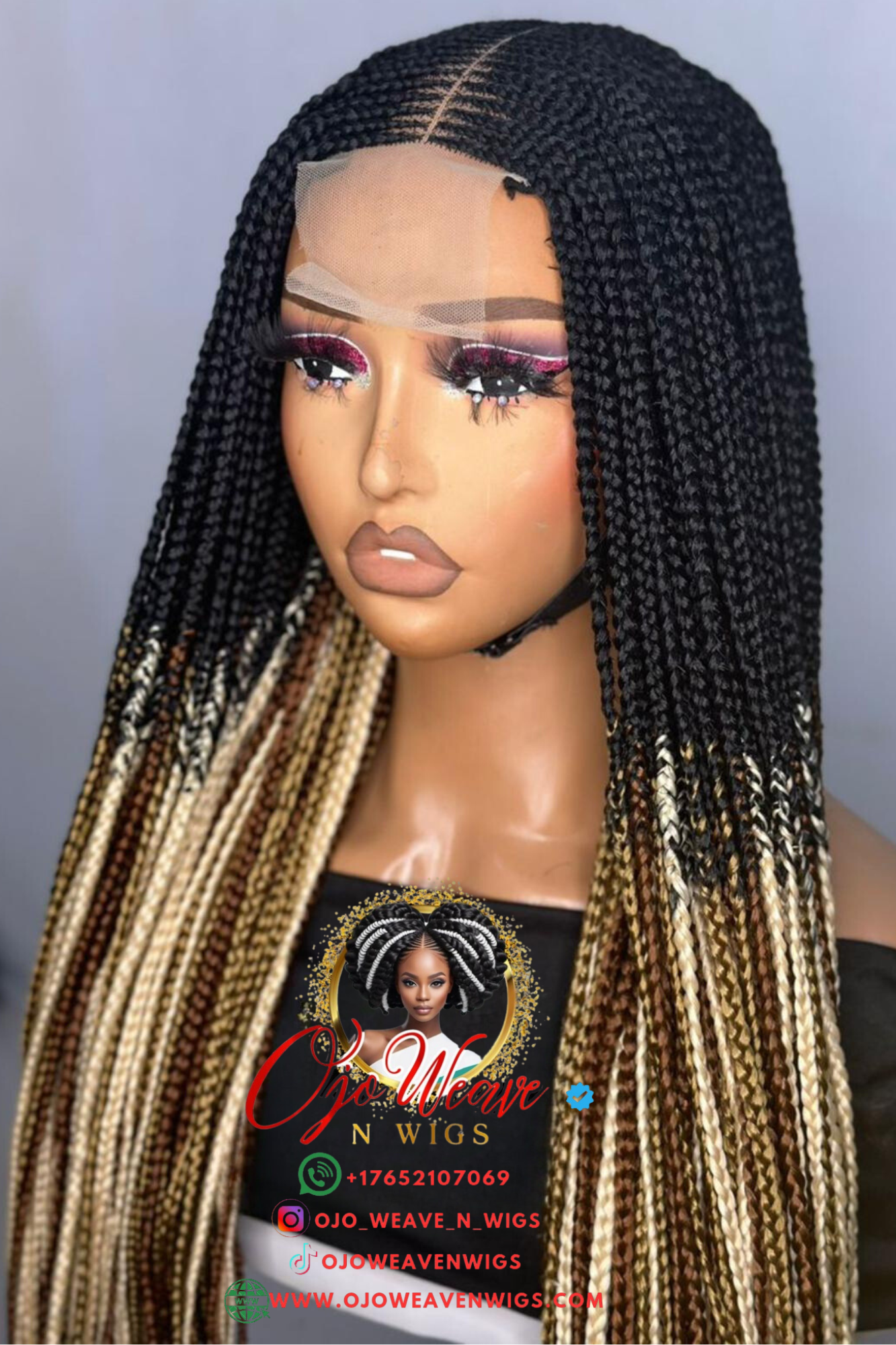 Bianca Unit Cornrow Closure Glueless Wig Made to Order