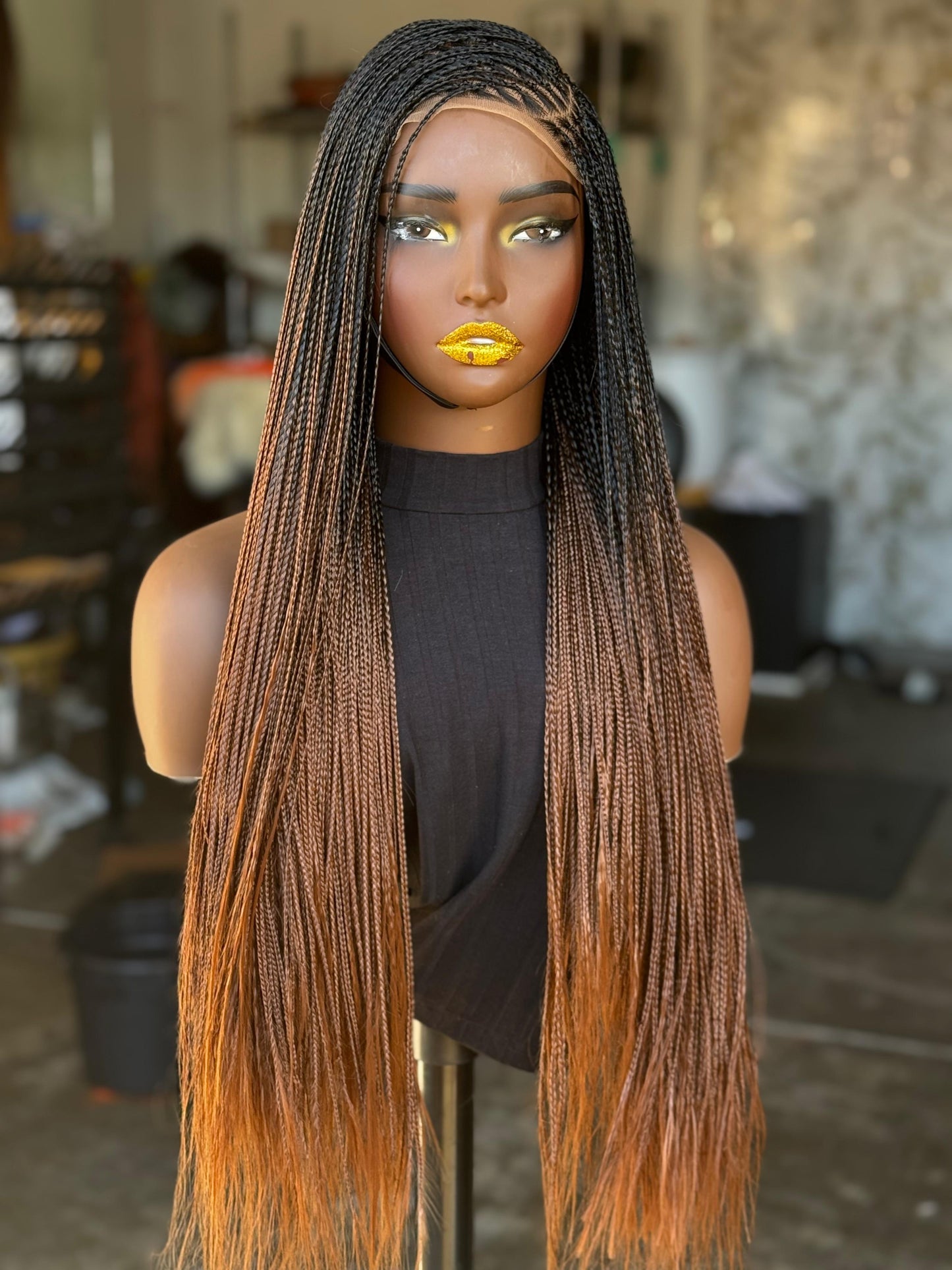 Side Part Glueless Bone Straight Wig | Closure Unit