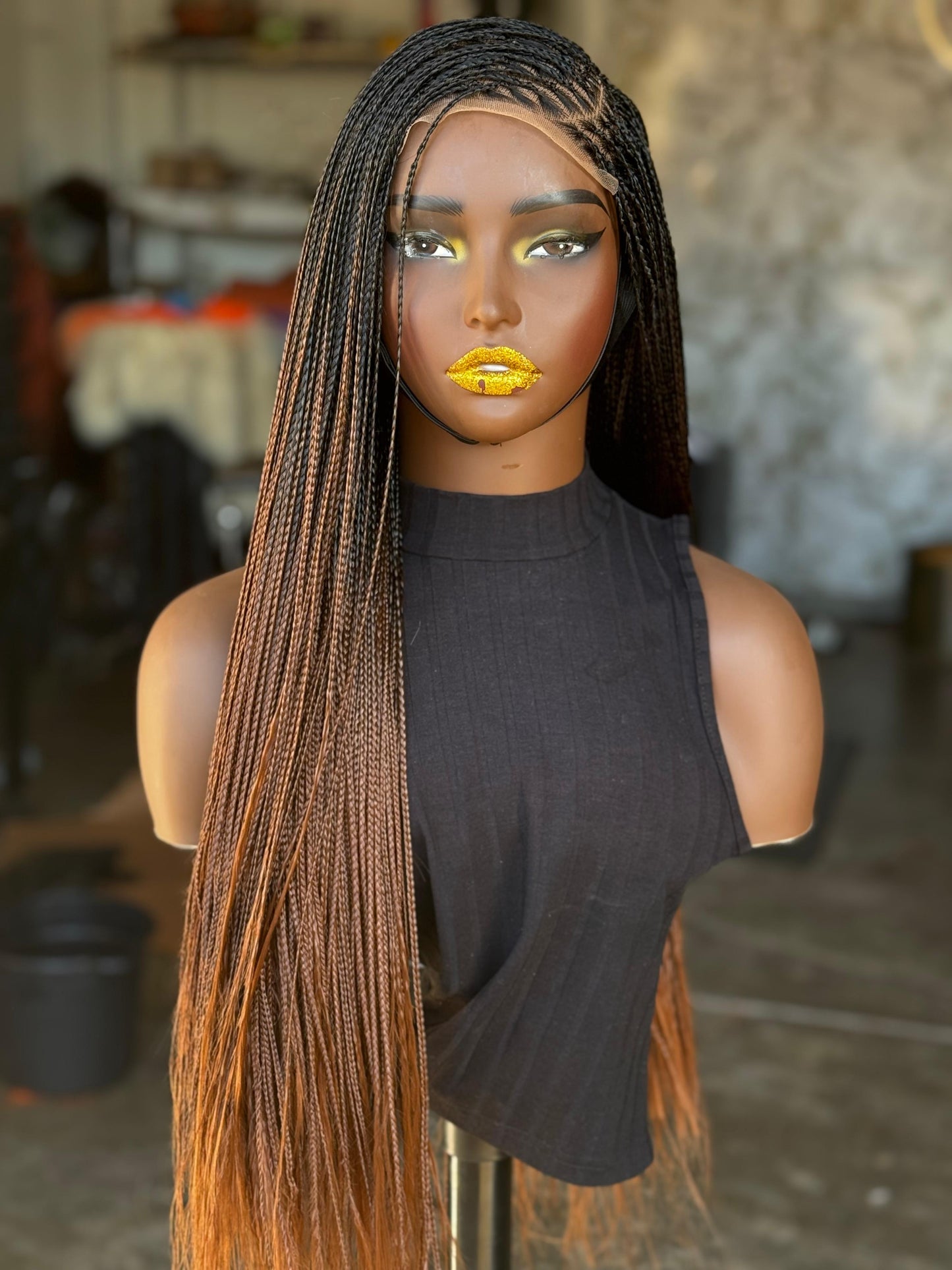 Side Part Glueless Bone Straight Wig | Closure Unit