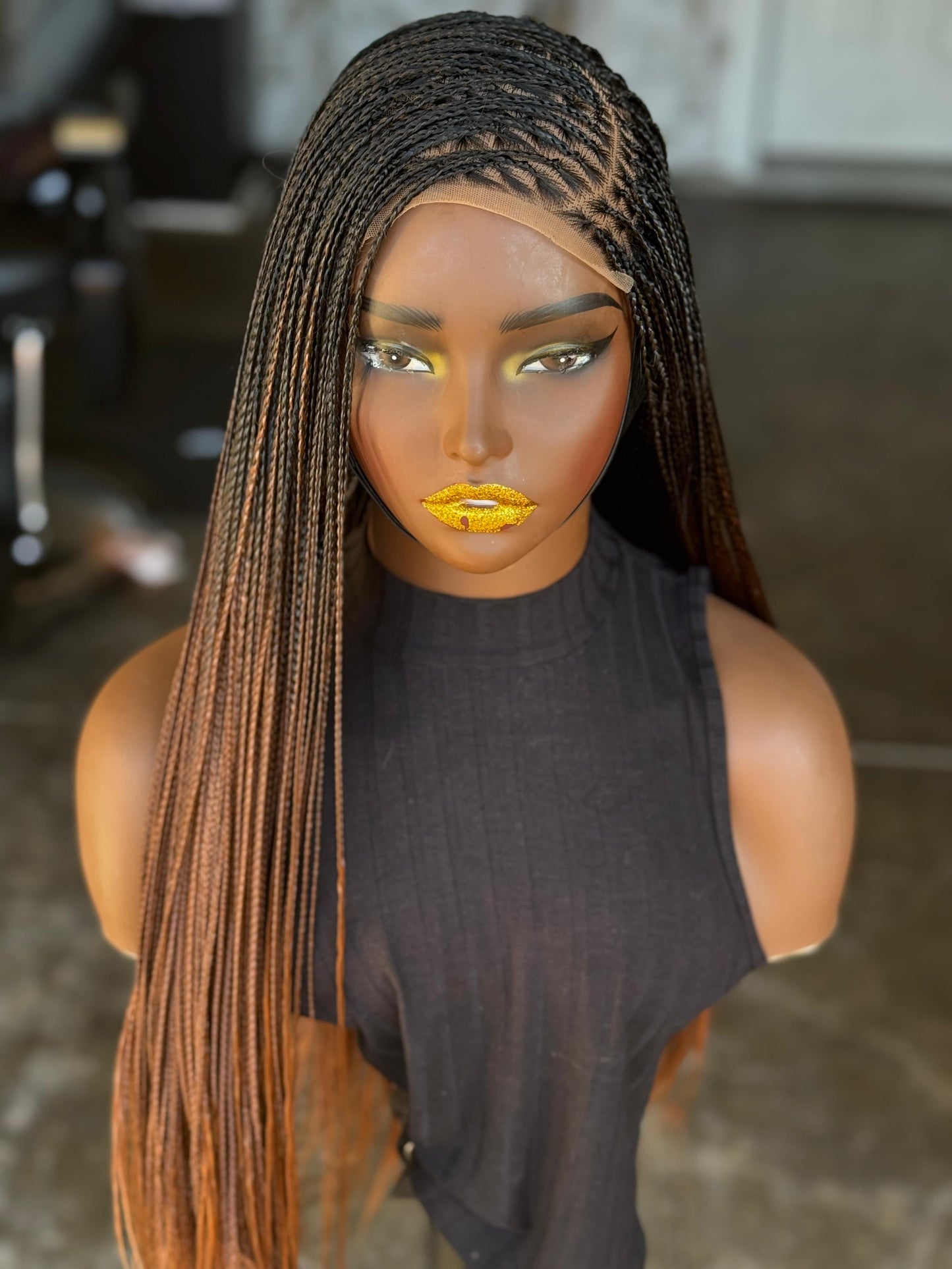 Side Part Glueless Bone Straight Wig | Closure Unit