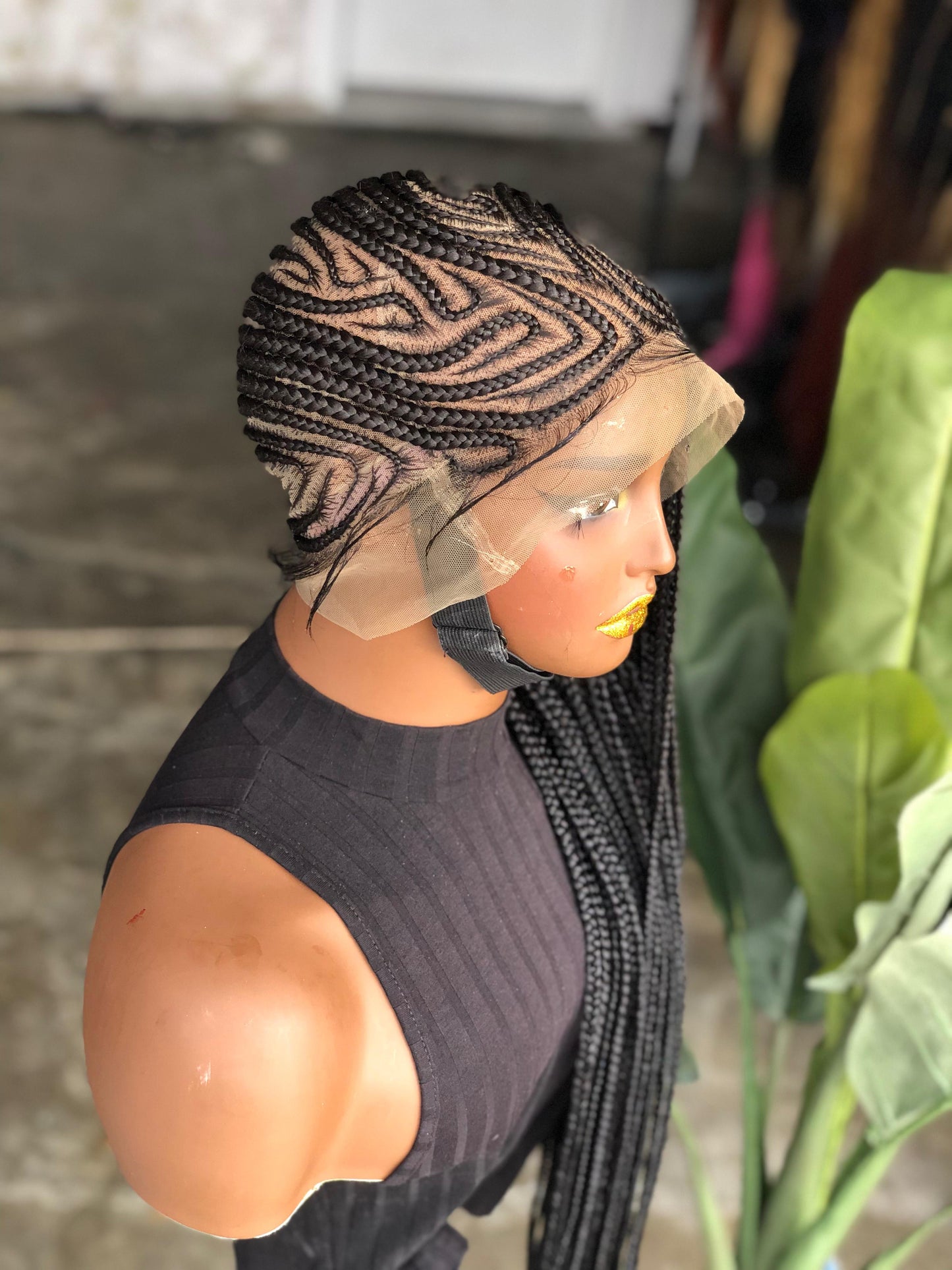 Made-to-Order Natasha: Professional Side-Swept Braids | Full Lace Luxury