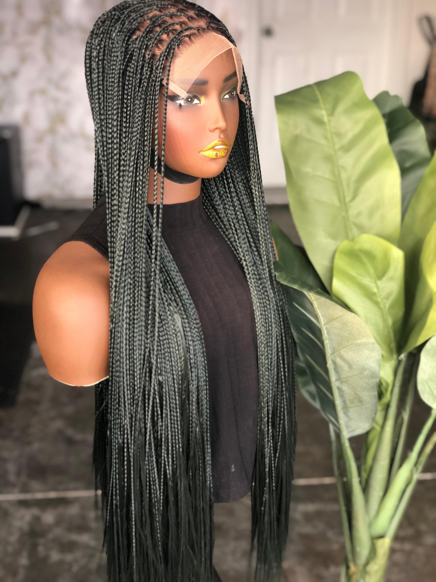 Ready-to-Ship Mint Green: 30-Inch Bone Straight 8x8 Closure