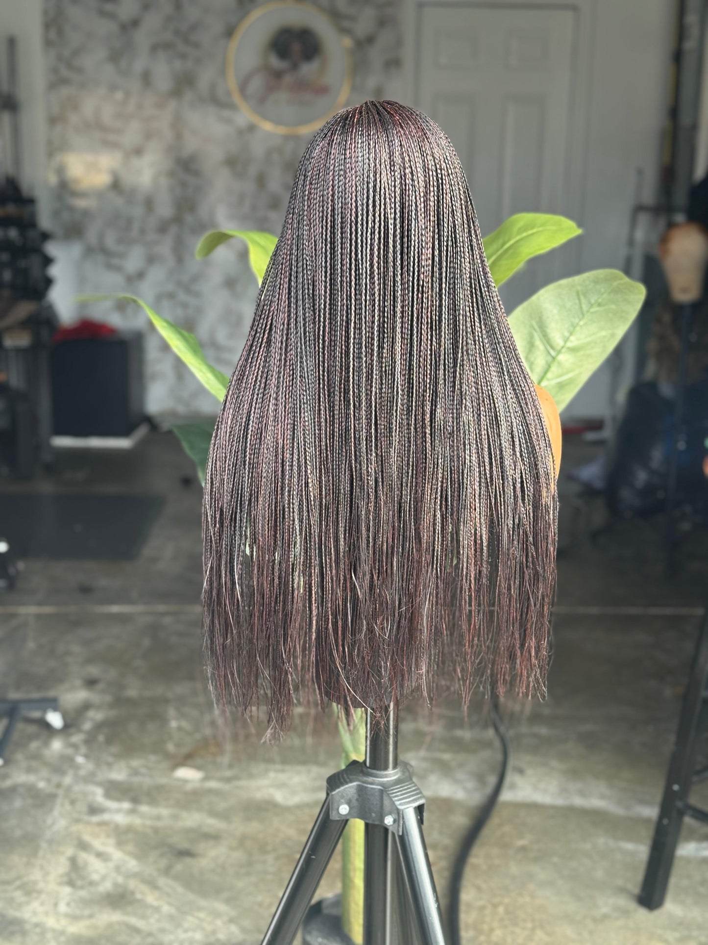 Made to Order: 24" Bone Straight 13x4 HD Lace Frontal Wig - Burgundy Mix