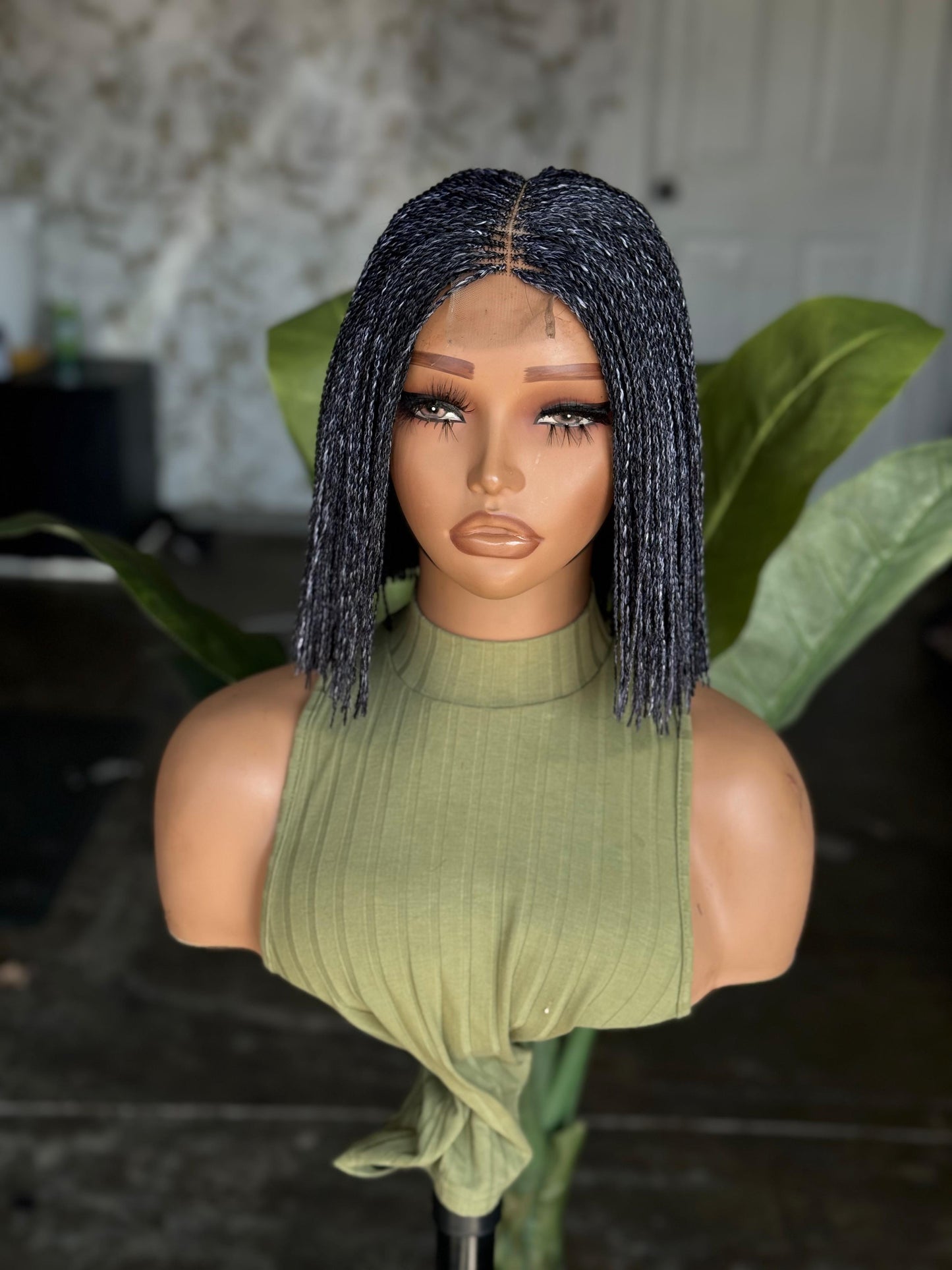Salt N Pepper Bob Wig Ready To Ship Closure Glueless