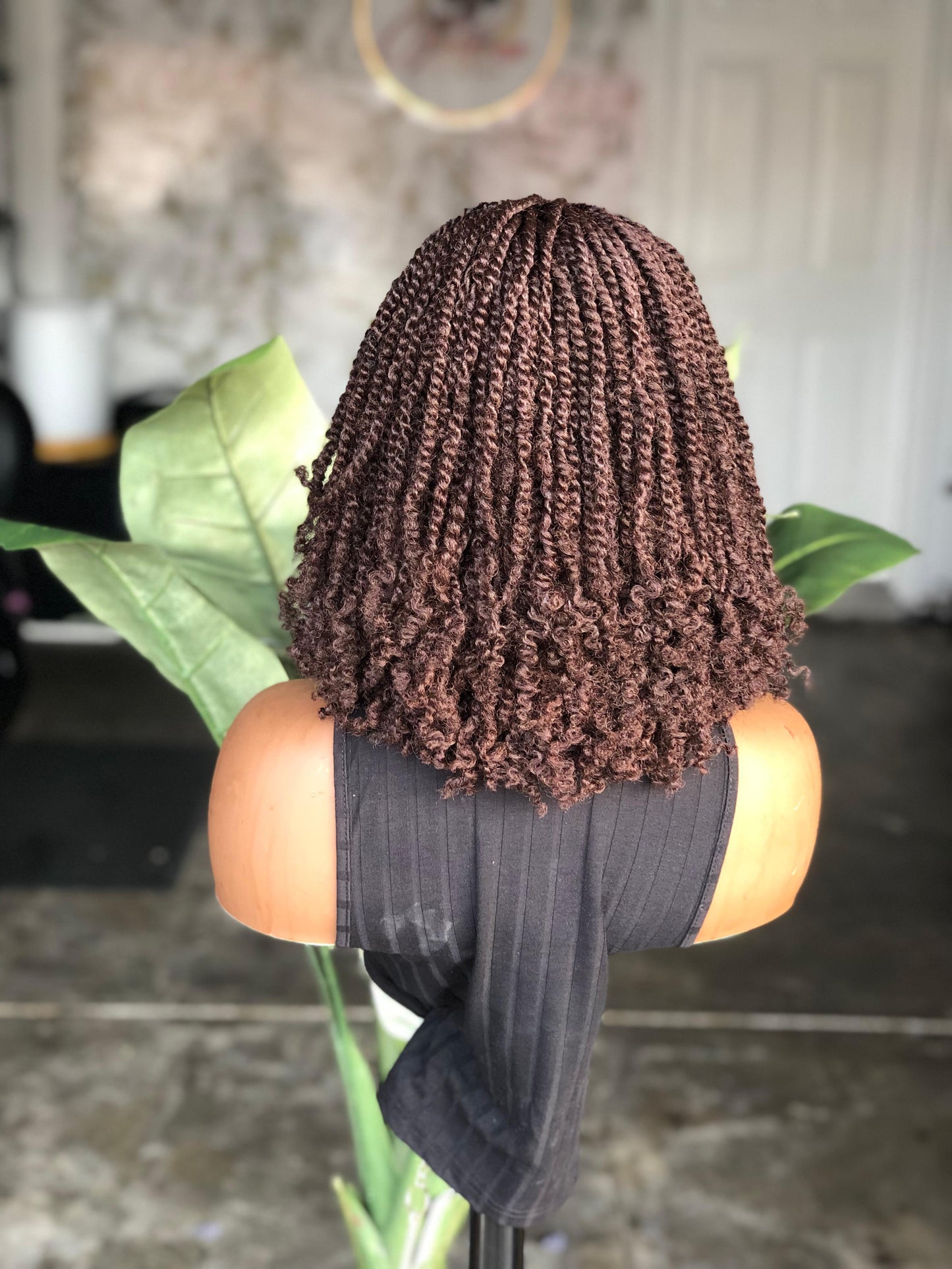 10" Full Lace Kinky Twist Wig Color 33 Made to Order