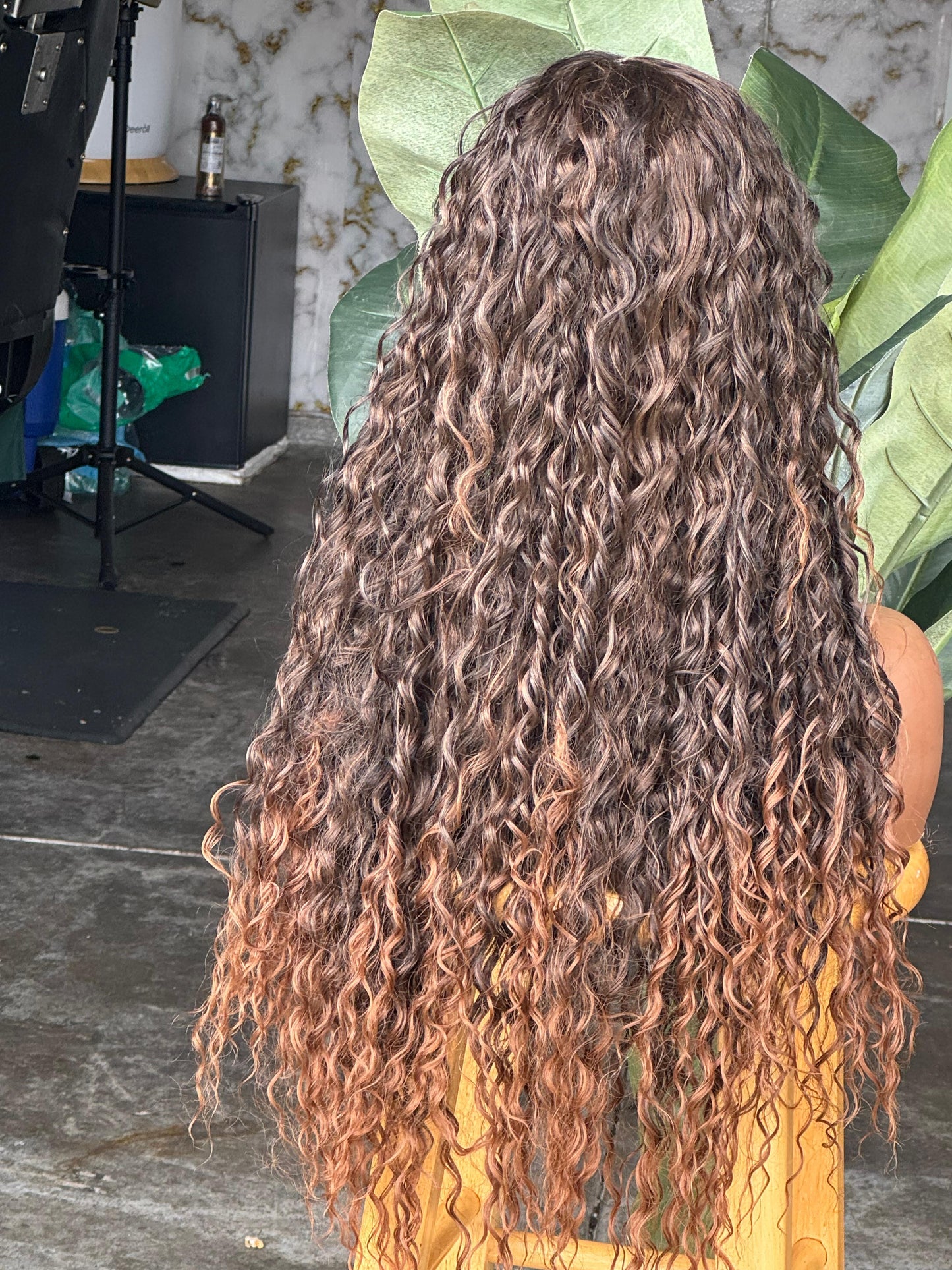 Water Weave Closure Unit | 22" Human Hair Blend Ready to Ship Glueless Wig