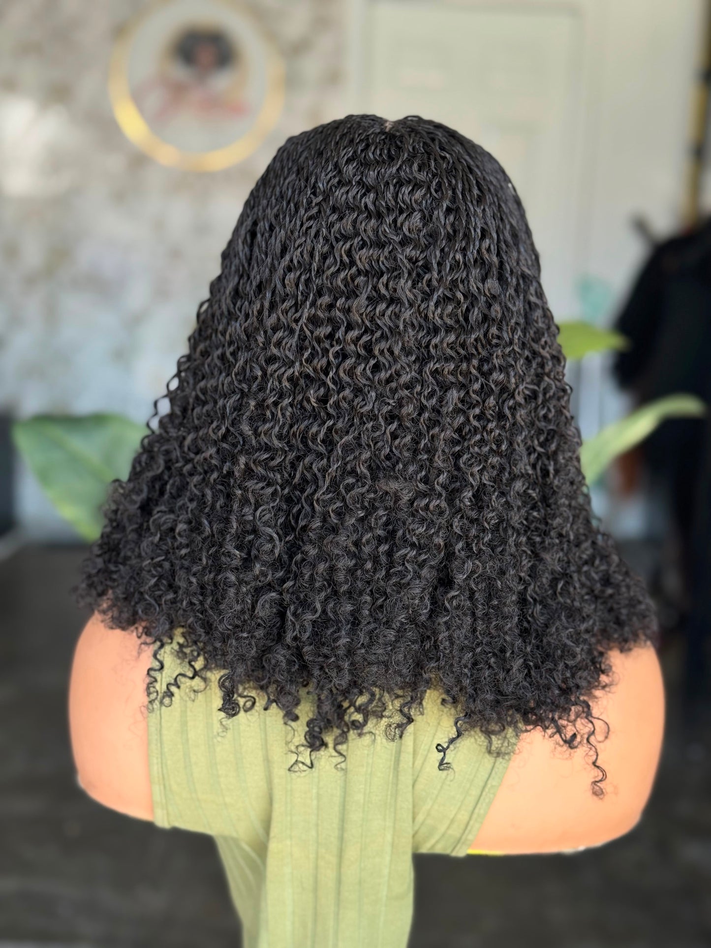 Pre Order Closure Glueless 5x5 %100 Human Hair Kinky Twist 12 Inches