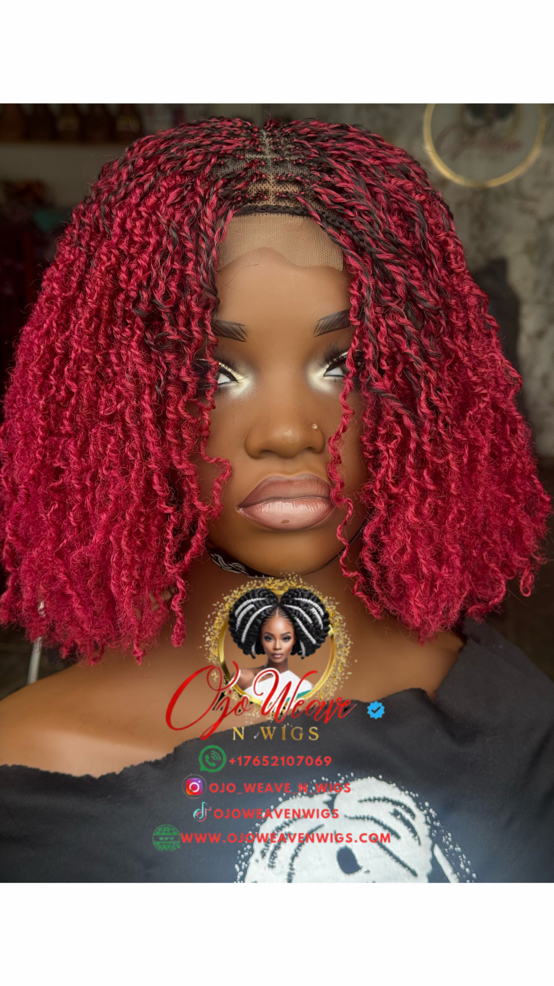 Camela Unit: Burgundy Sisterlocs Wig : Ready to Ship