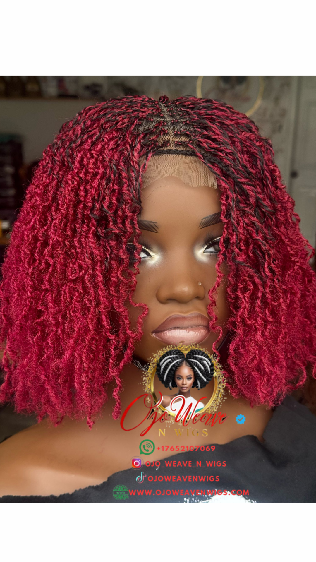 Camela Unit: Burgundy Sisterlocs Wig : Ready to Ship