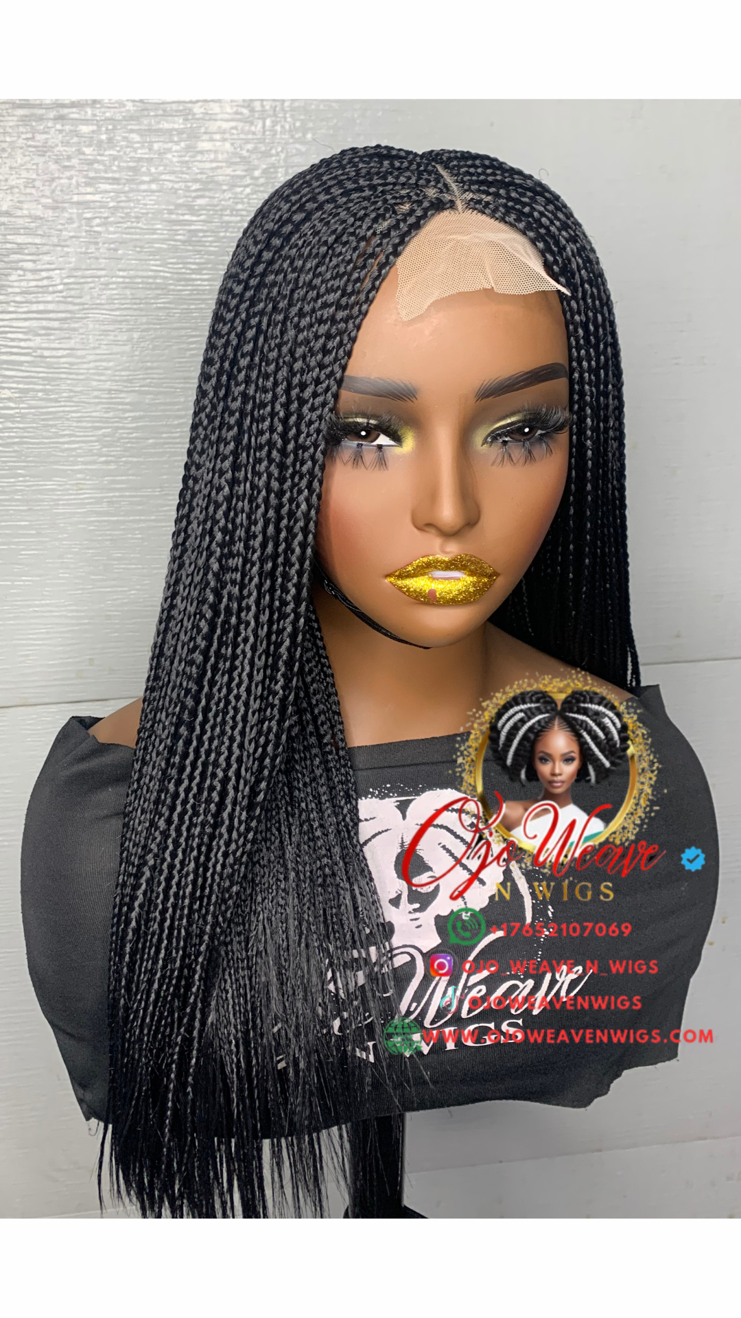 Janet Micro Braid Black: Made to Order