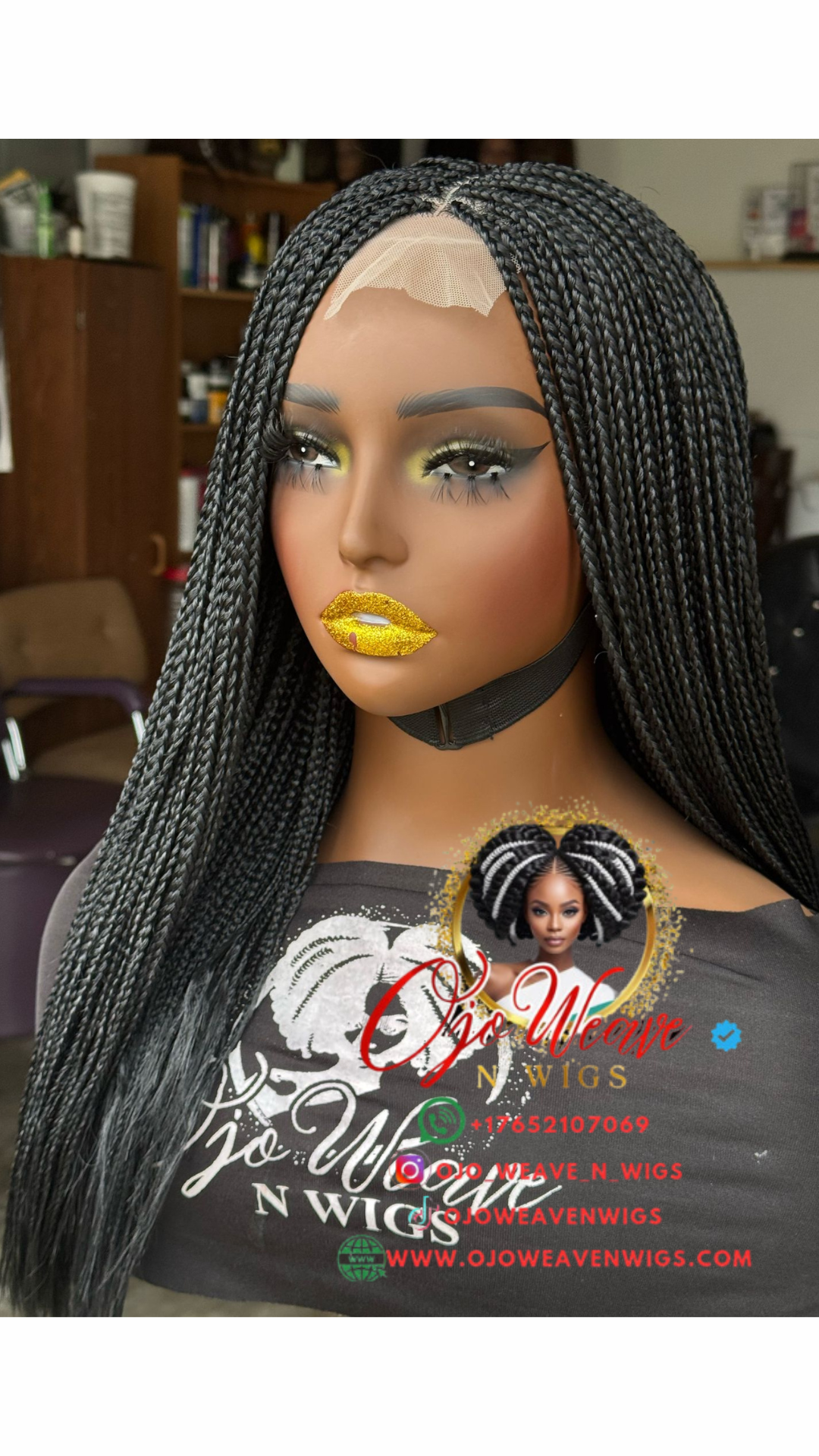 Janet Micro Braid Black: Made to Order