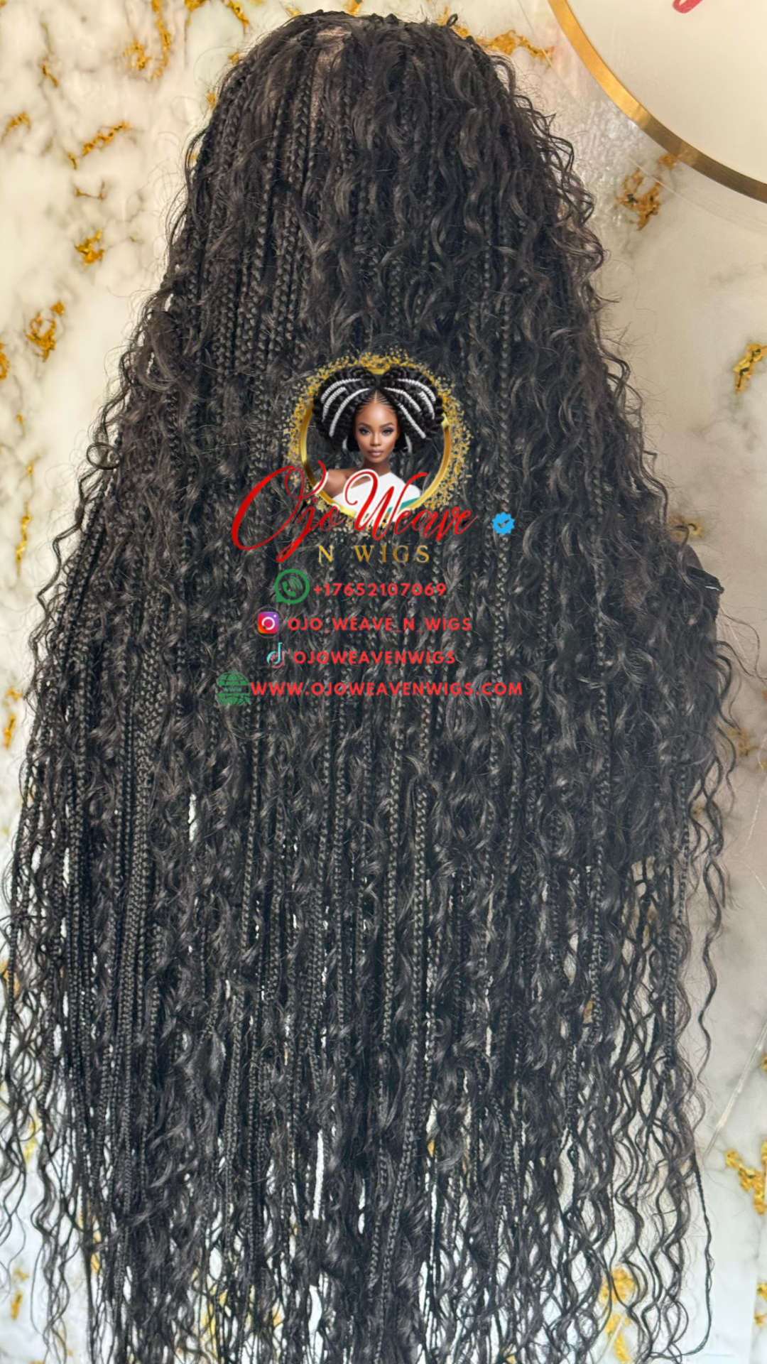 30" Boho Gift Unit: Natural Black 1B, Ready to Ship