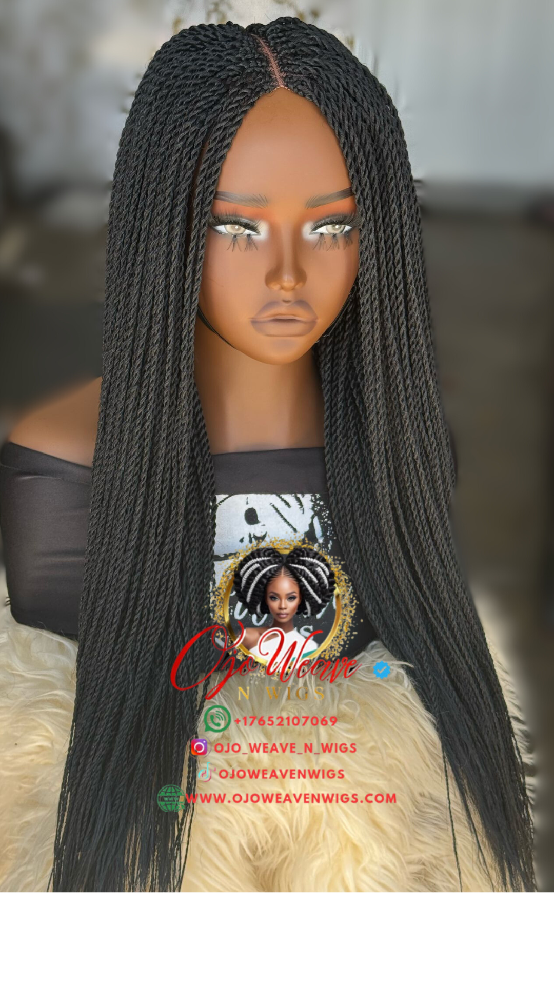 Black Luna Wig - 24/26 Inch - Ready to Ship