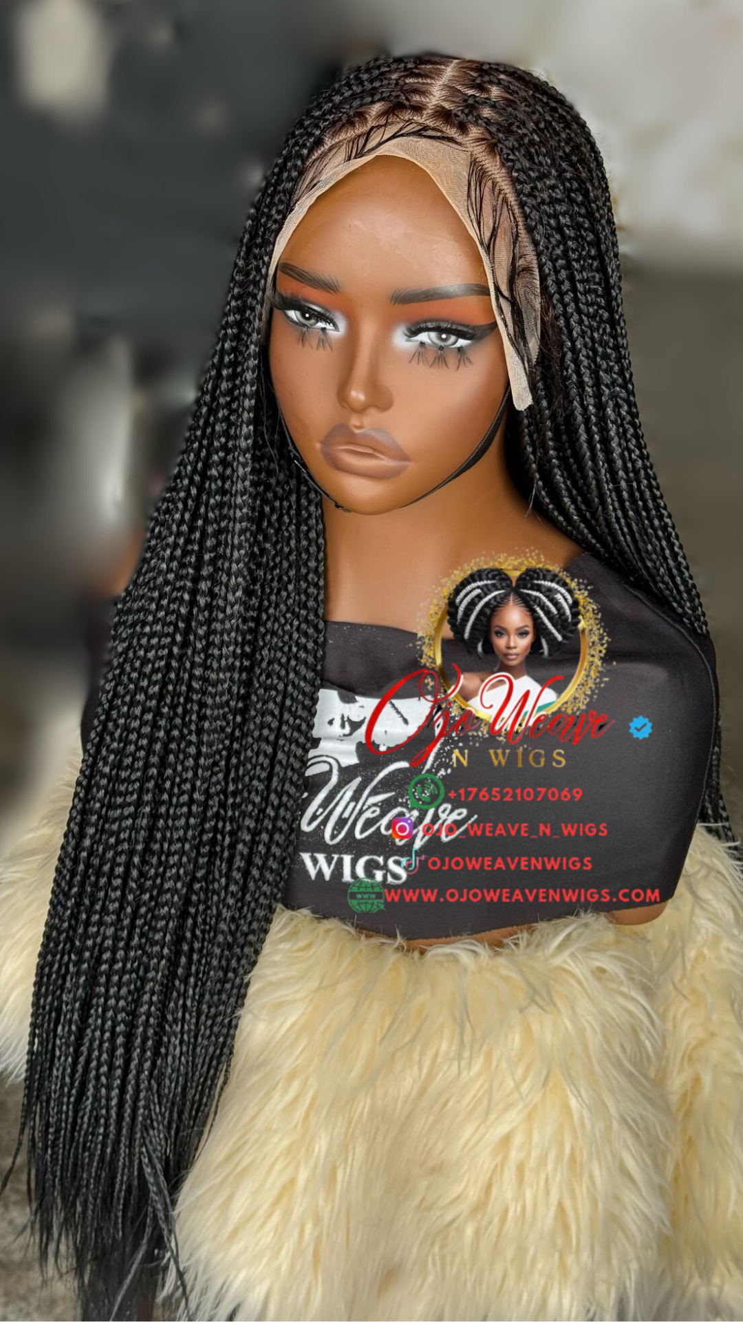 13x6 Knotless Human Hair Wig (Black) - Ready to Ship
